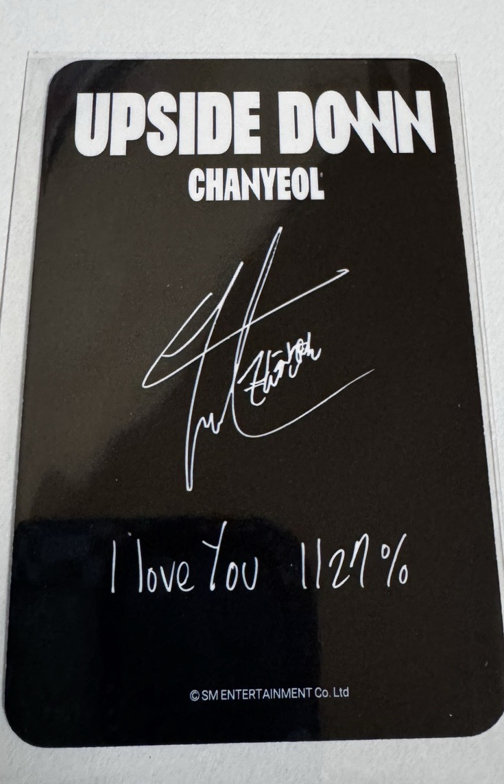 EXO燦烈 Upside Down Itta 線上簽售卡