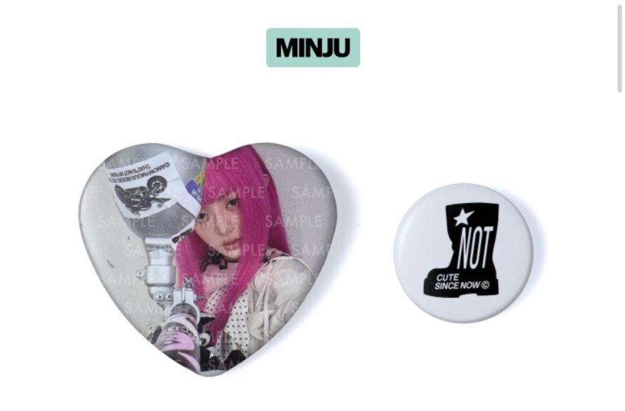 NOT CUTE ANYMORE 快閃店 徽章 