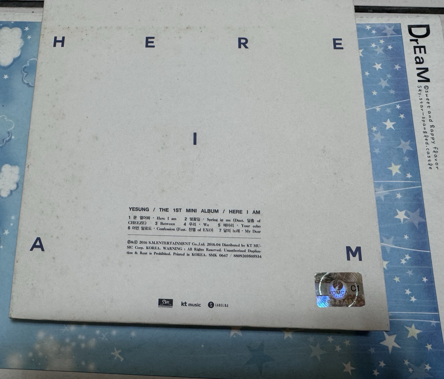 Yesung mini 1 Here I Am solo album