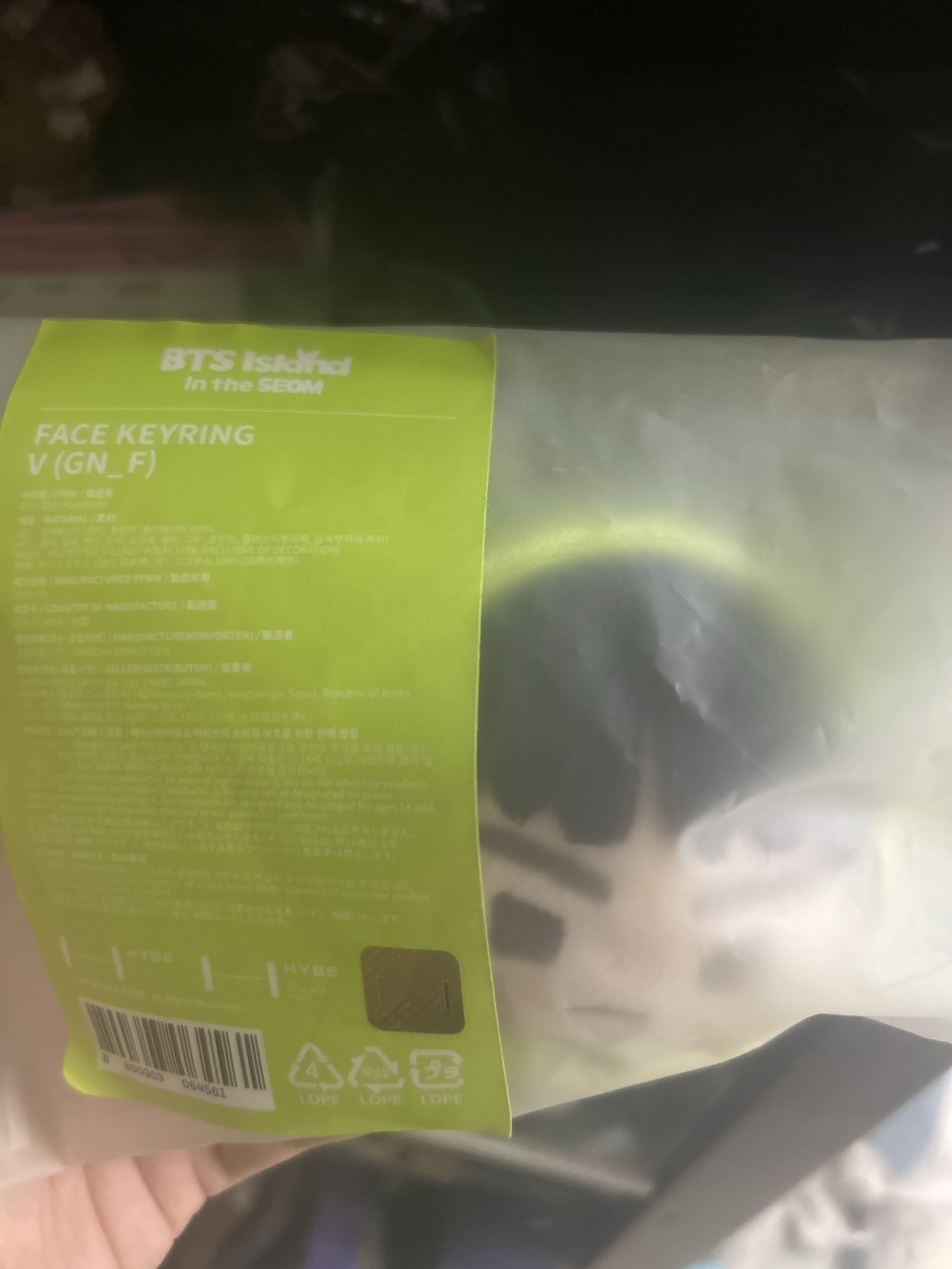 BTS island 泰亨大頭吊飾