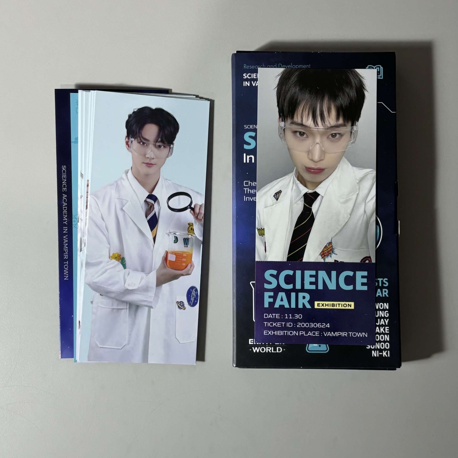 enhypen world 科學 科學家 science 遊戲 票卡 小卡 基礎