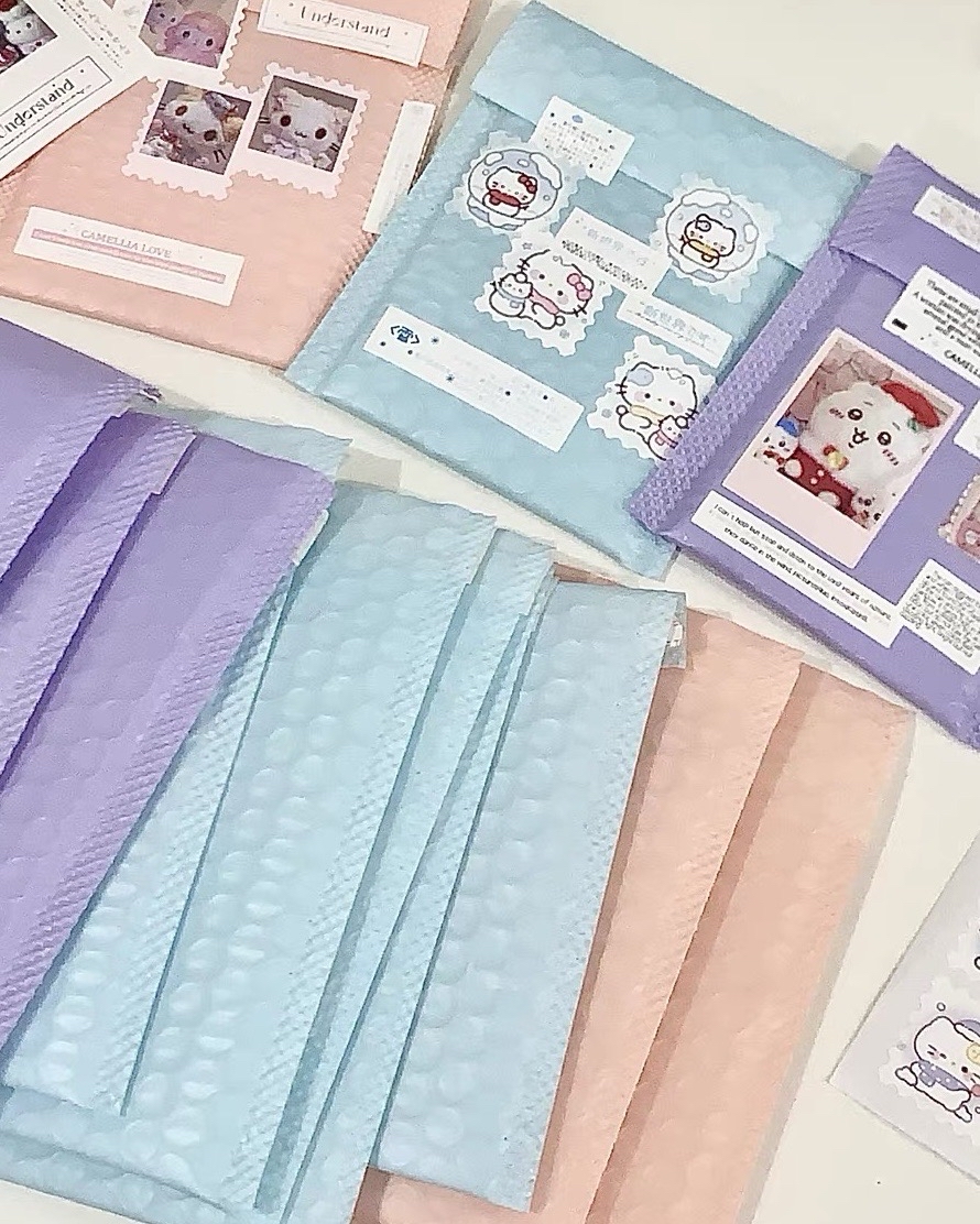 包材區｜粉/藍/紫色 氣泡袋 信封氣泡袋