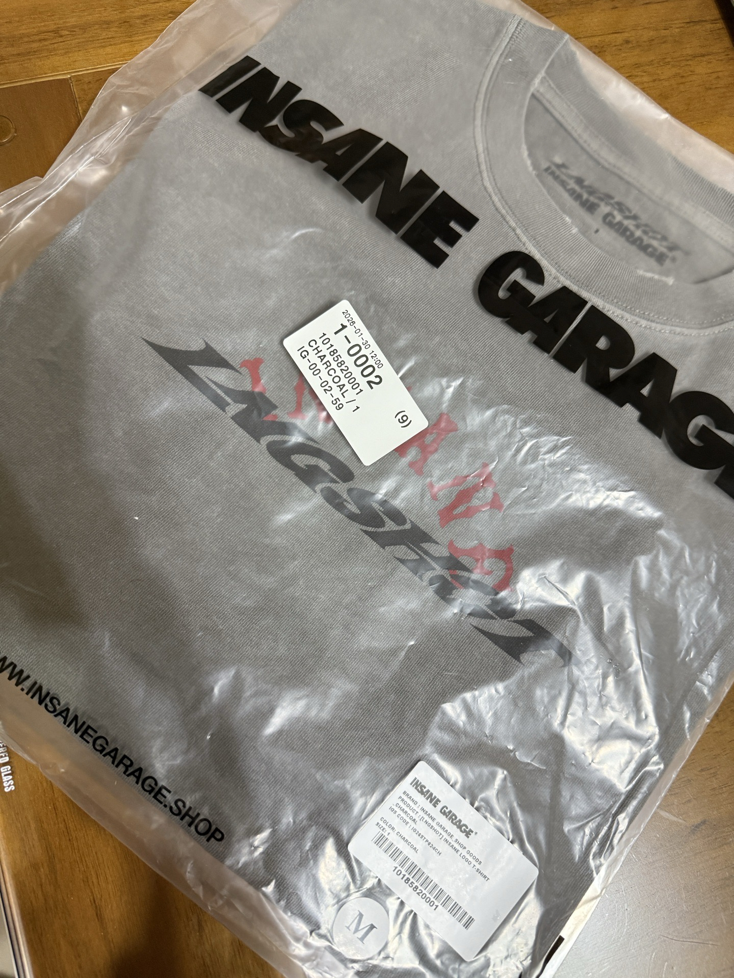 LNGSHOT x INSANE GARAGE T恤 M號