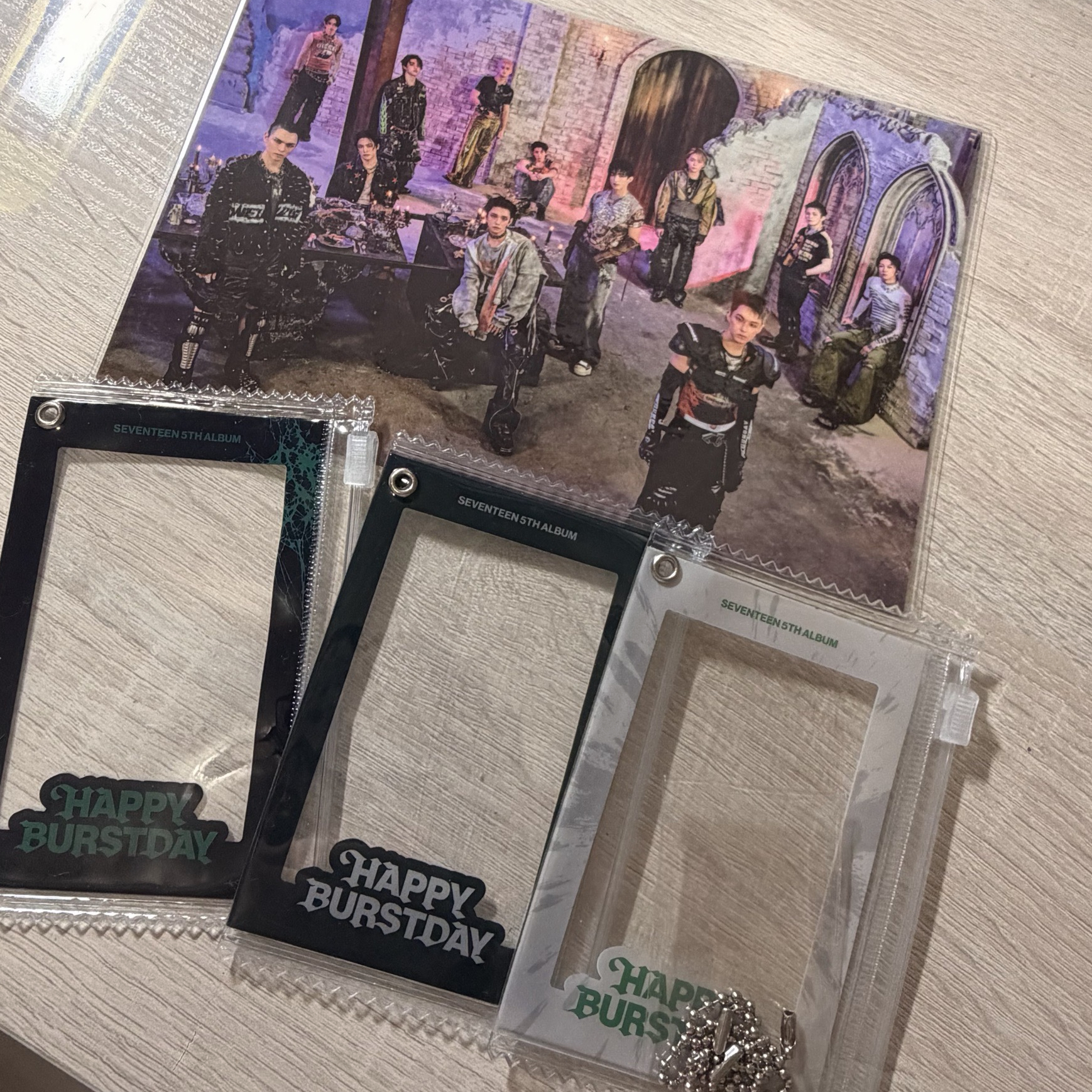 SEVENTEEN 5TH ALBUM <HAPPY BURSTDAY> WEVERSE 明信片+特典卡套