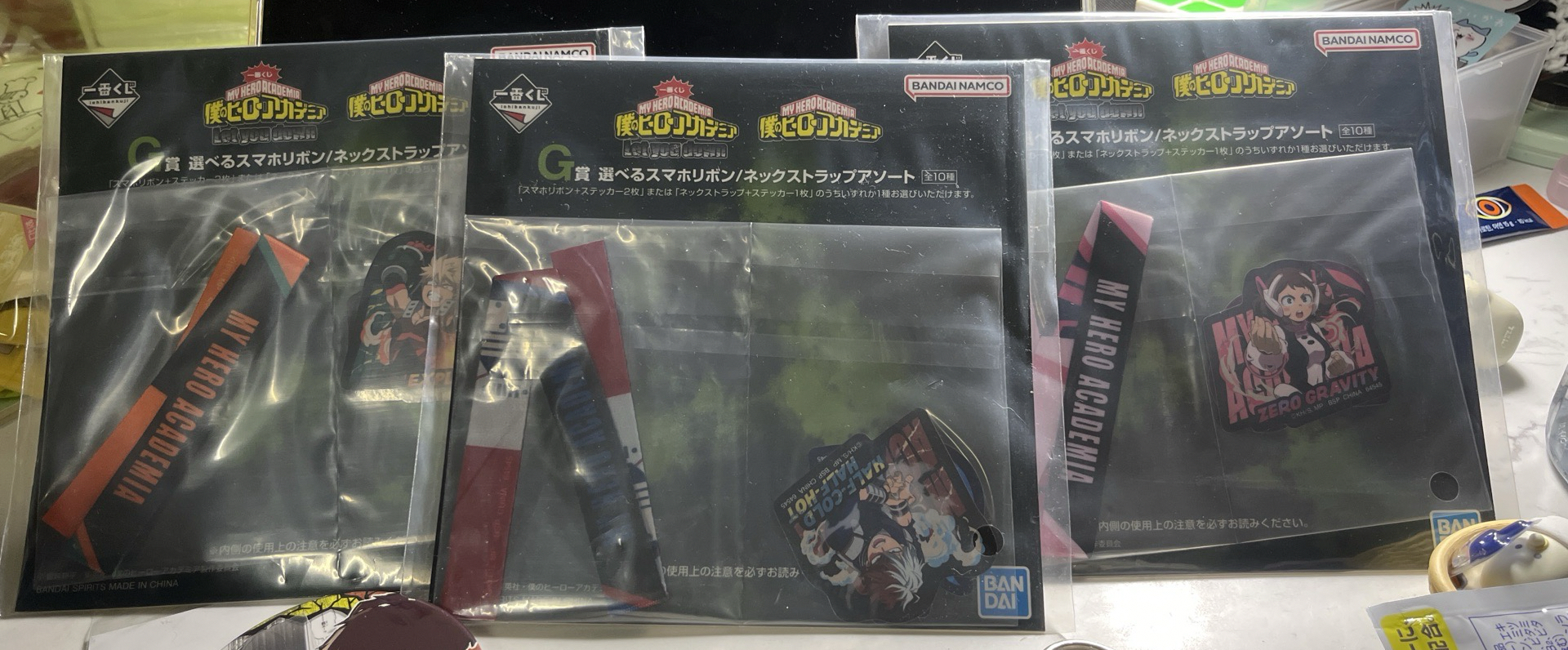 一番賞貼紙手機繩（爆豪轟麗日）