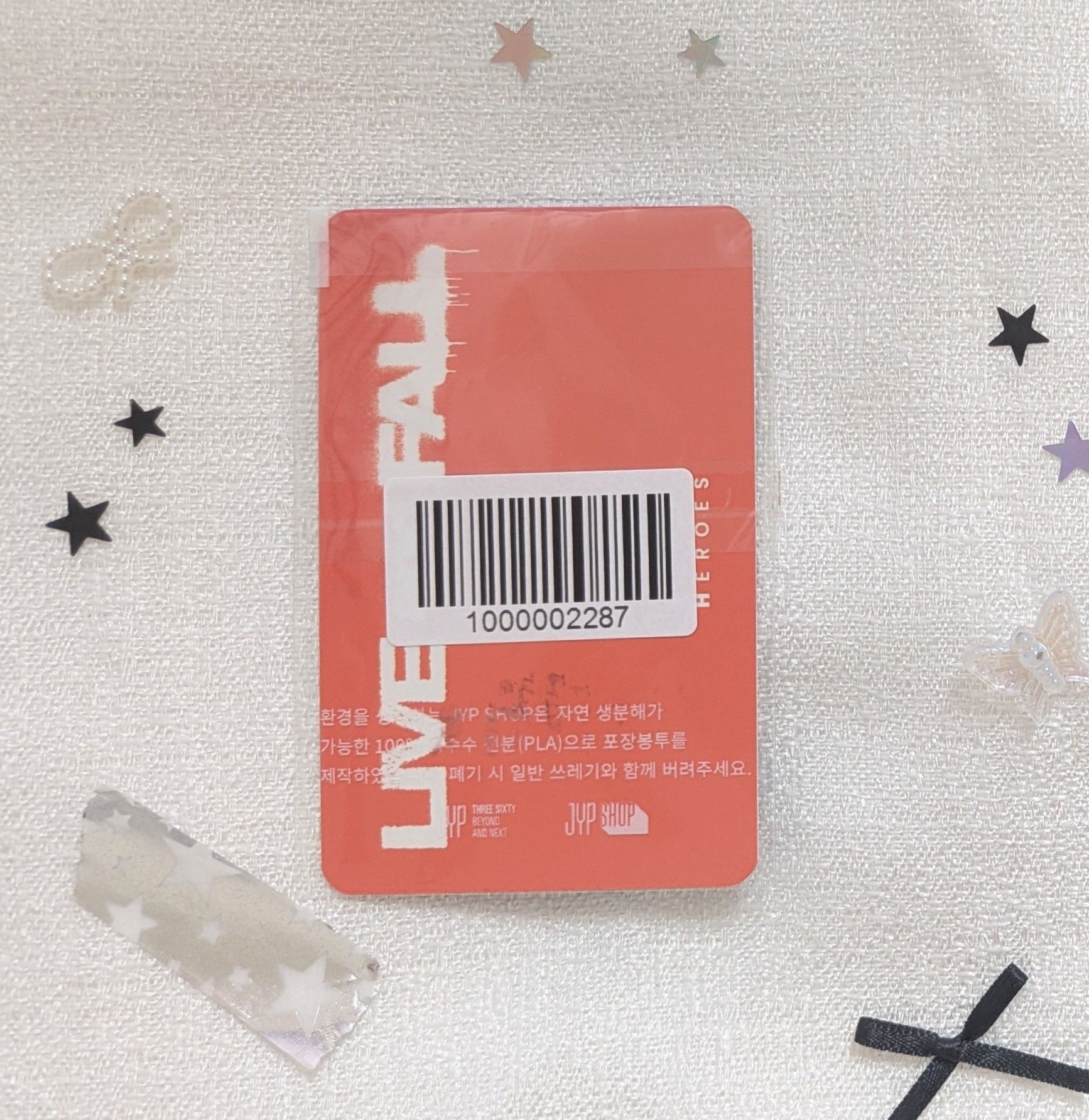 ⚫ LIVE and FALL JYP特典卡 酥