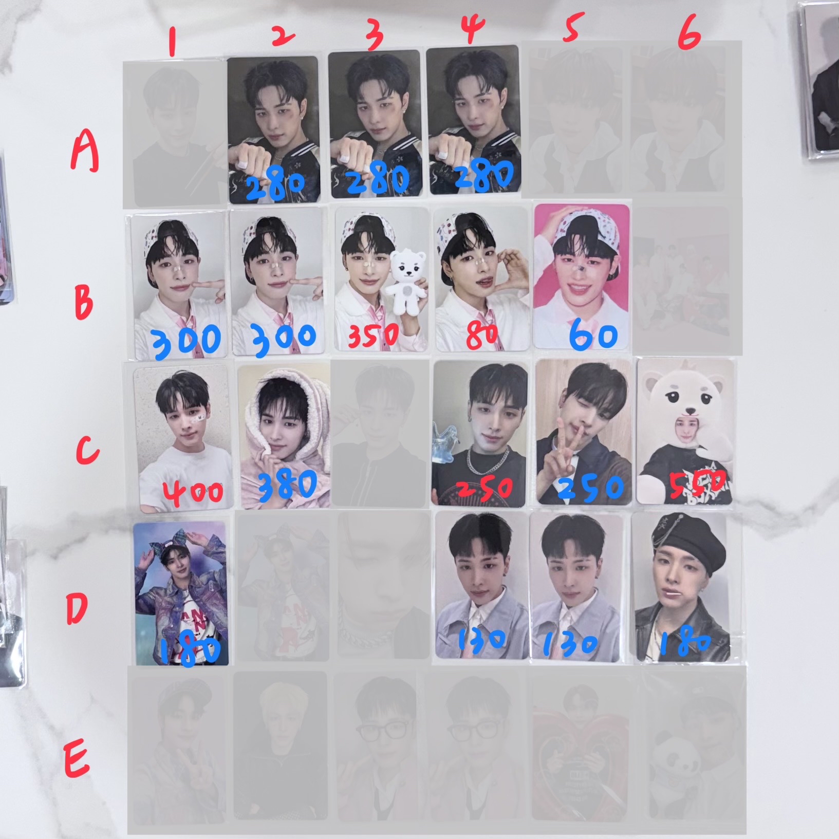 HARU 紅字金額1:1帶黑字 藍字可單出