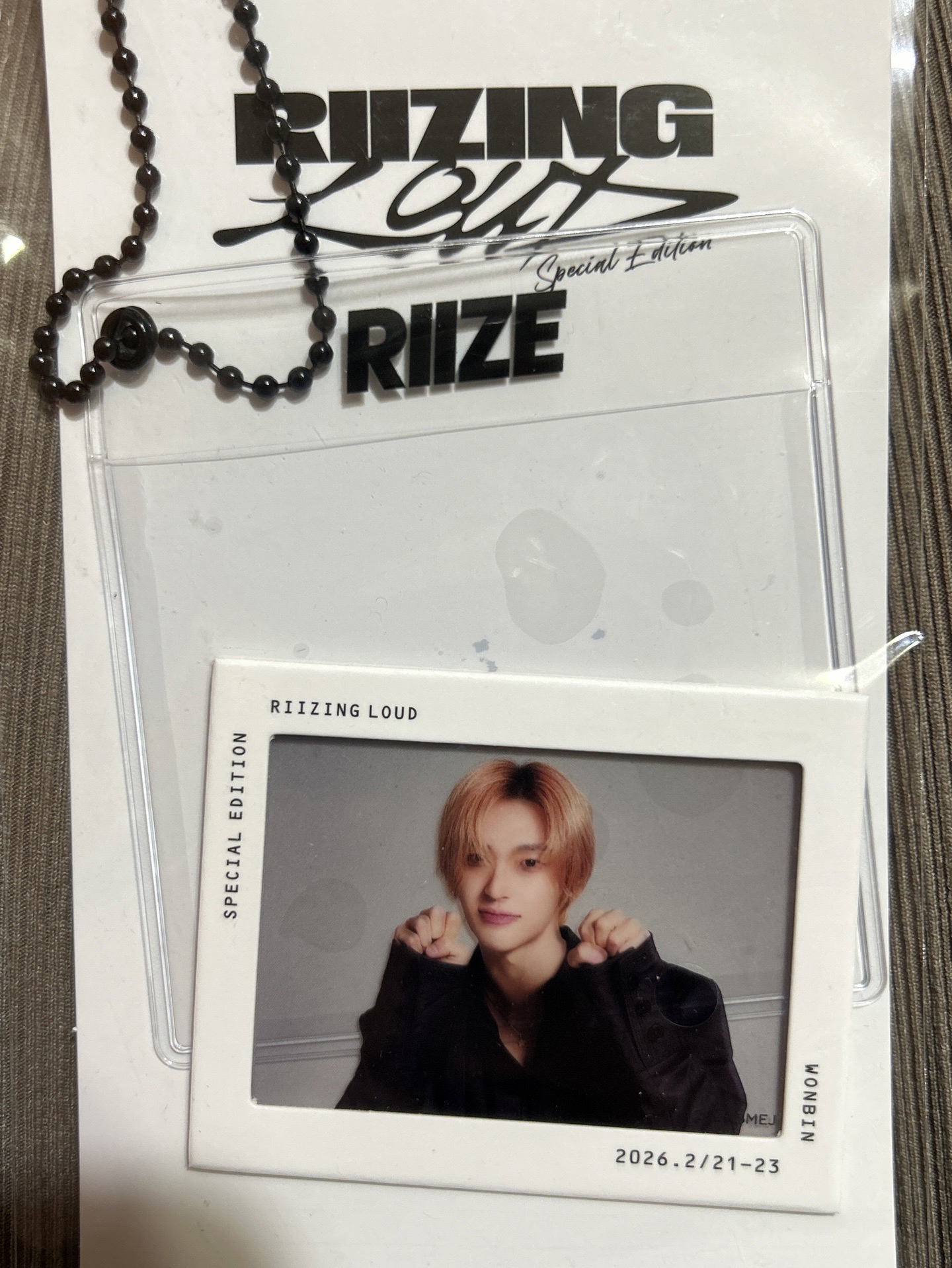 朴元彬 Riizing Loud東蛋場週 膠片吊飾