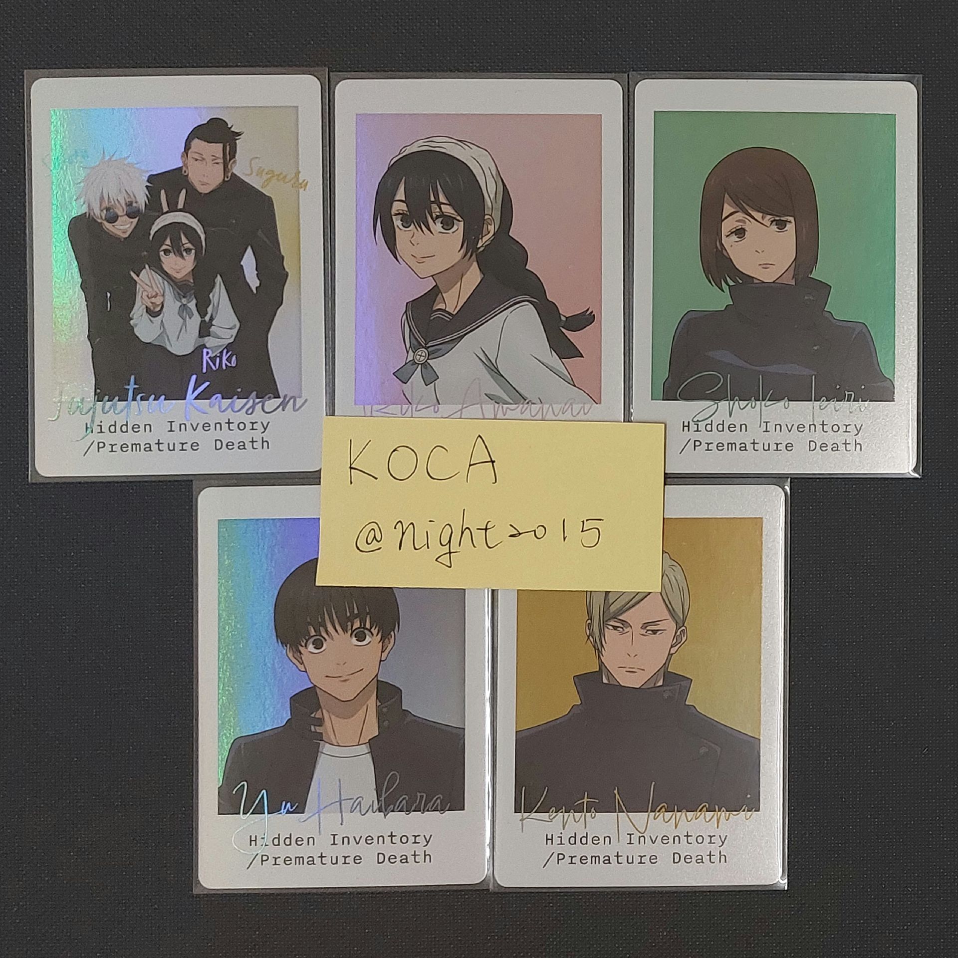 現貨合售 盲抽小卡 七海建人 家入硝子 天內理子 灰原雄 五條悟 夏油傑 咒術迴戰懷玉玉折篇