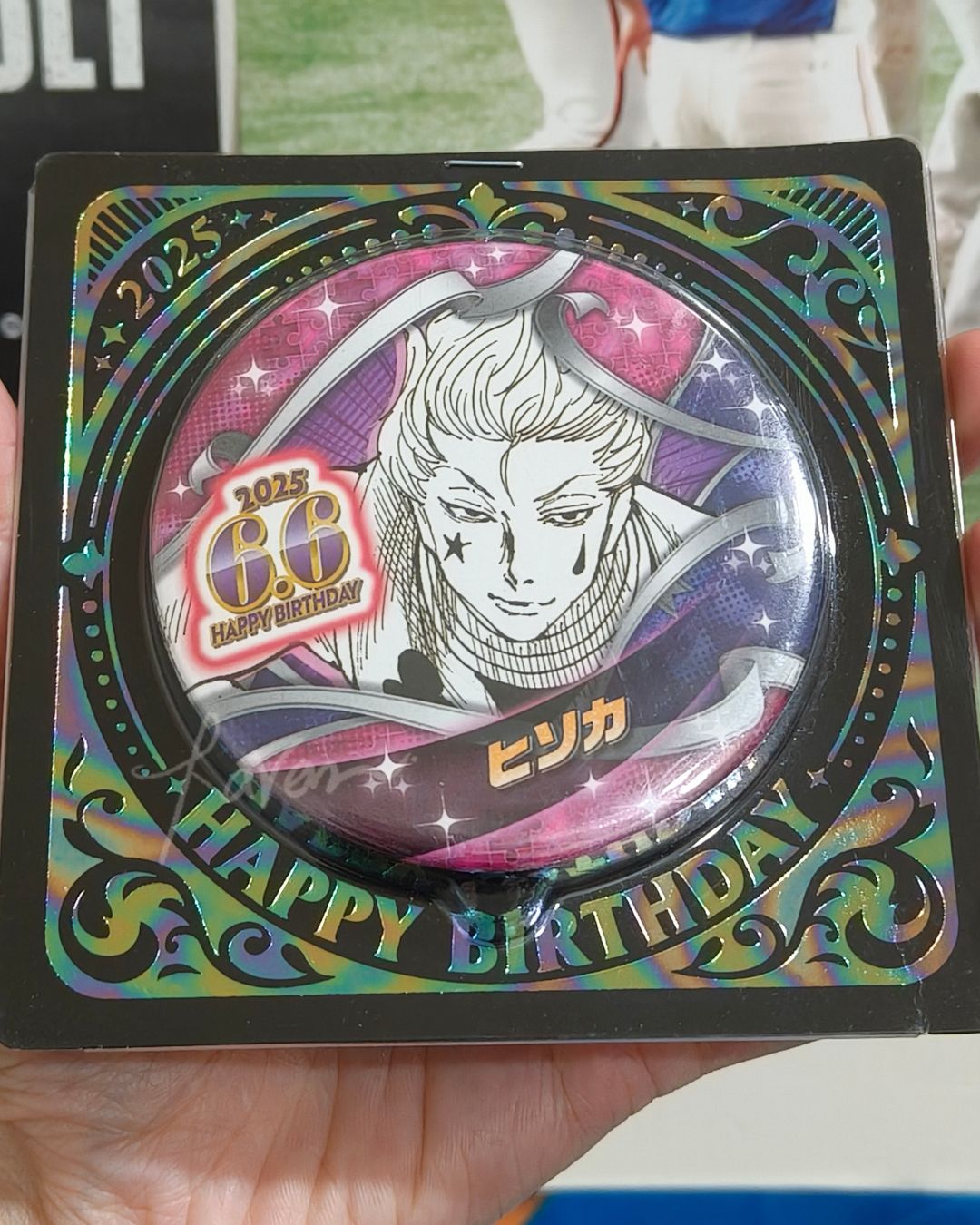 JS獵人 HUNTER X HUNTER 西索 25生日徽章 日版 原畫 JUMP SHOP