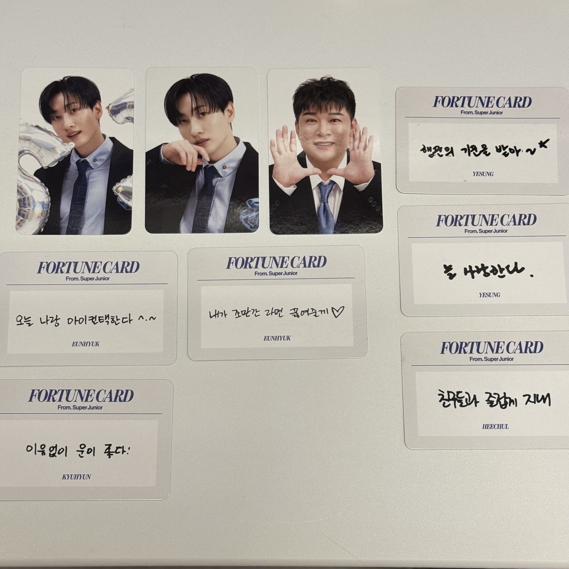 ［合售］ SUPER JUNIOR SUPER SHOW 10 演唱會隨機卡 銀赫小卡2張+神童小卡1+字卡6張