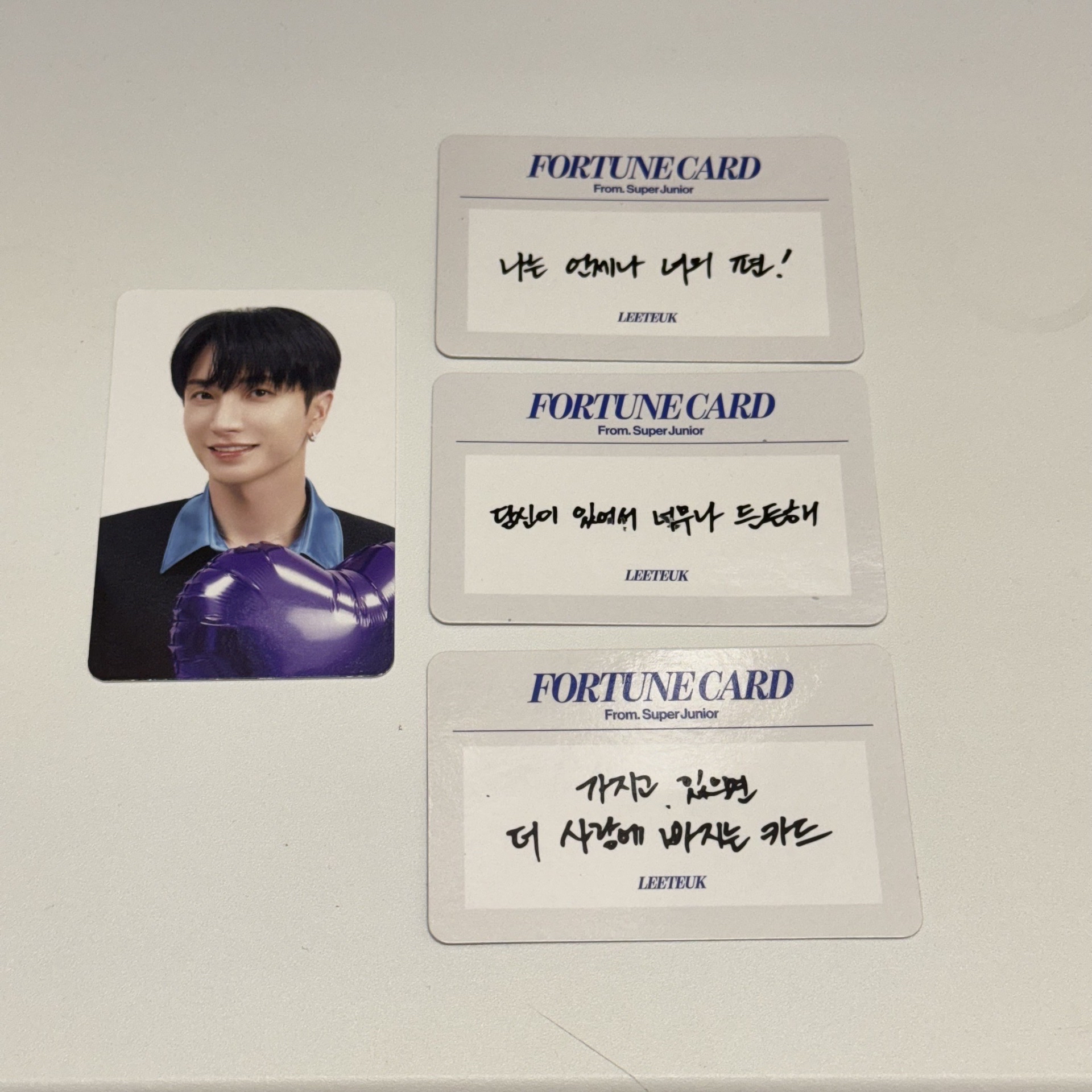 ［合售］ SUPER JUNIOR SUPER SHOW 10 演唱會隨機卡 利特小卡1張+字卡3張