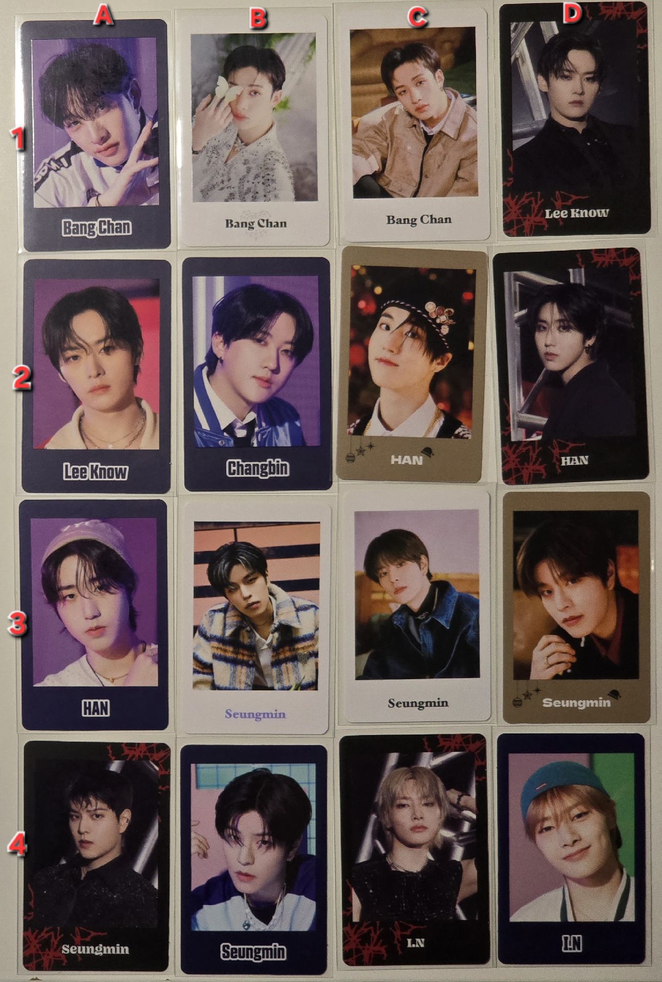 Stray Kids 一系列周邊小卡組(燦／旻／彬／城／玟／寅)