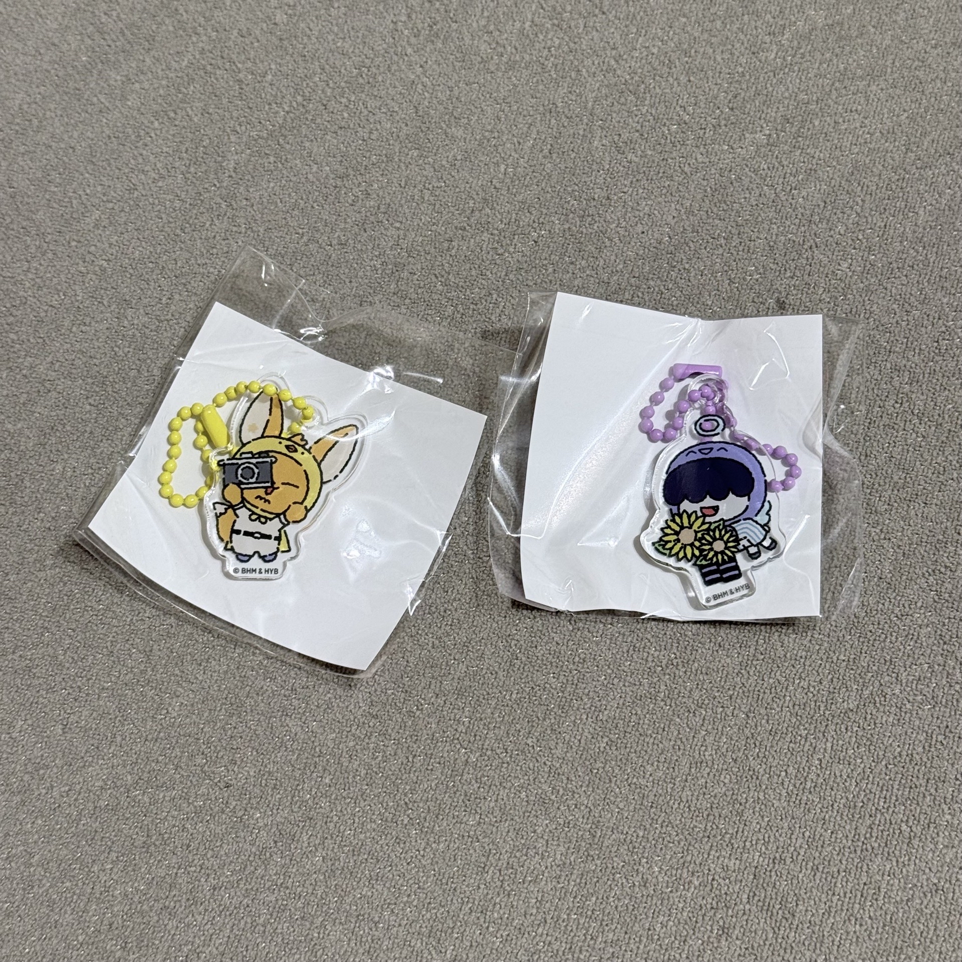 夏日角巴兔 隨機扭蛋吊飾 黃春+哼阿寧