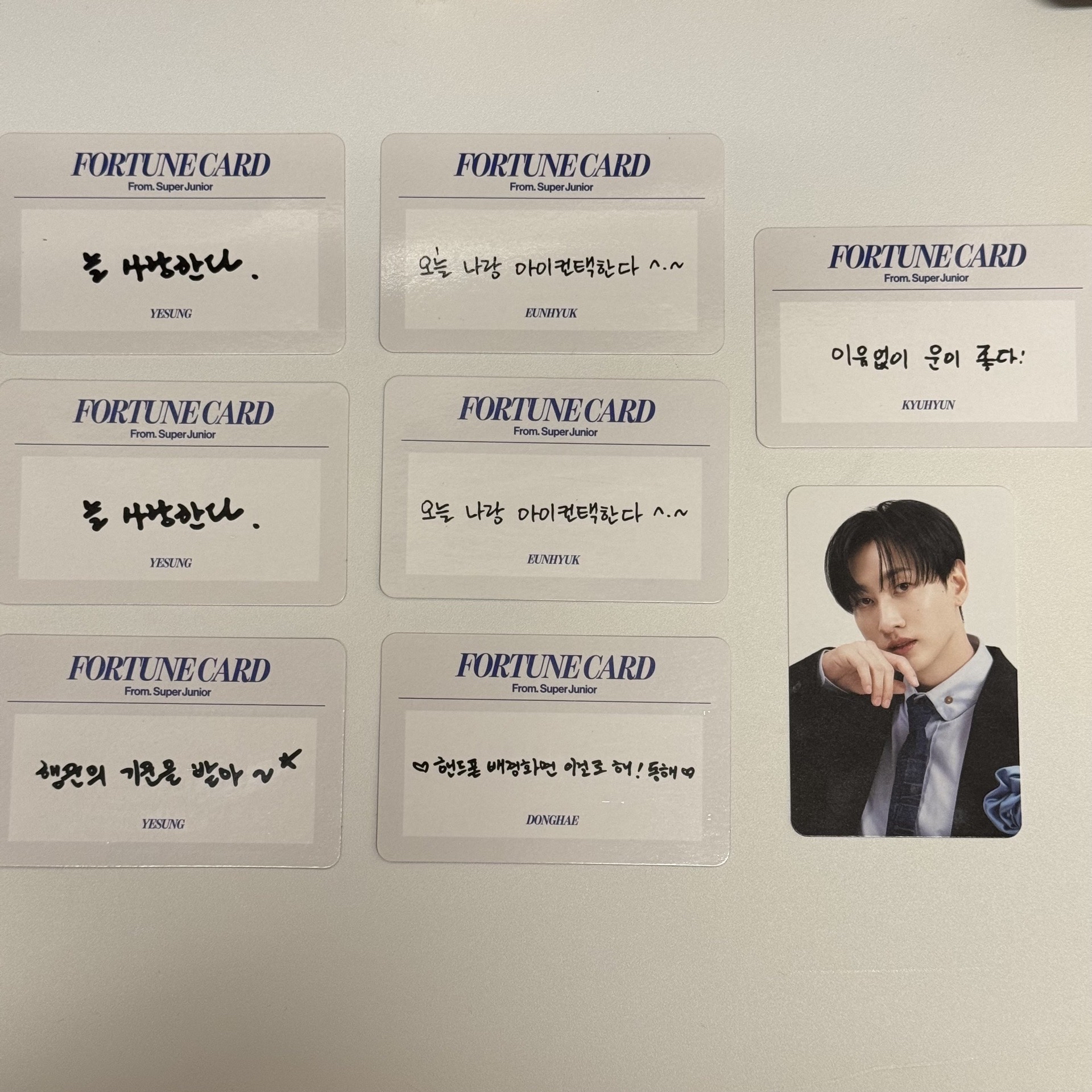 ［合售］ SUPER JUNIOR SUPER SHOW 10 演唱會隨機卡 銀赫小卡張1+字卡7張