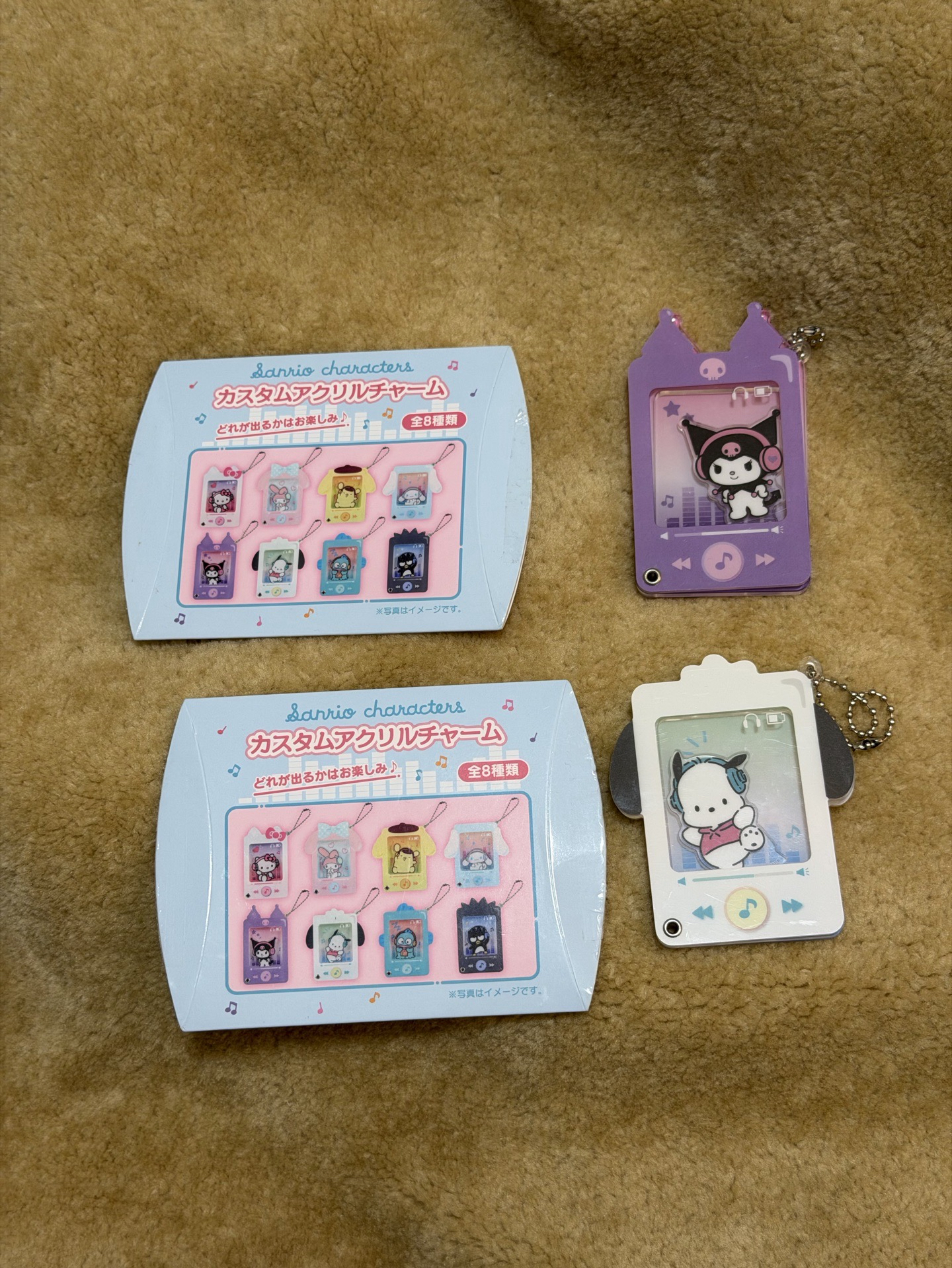 三麗鷗 庫洛米 帕恰狗 隨身聽壓克力搖搖吊飾