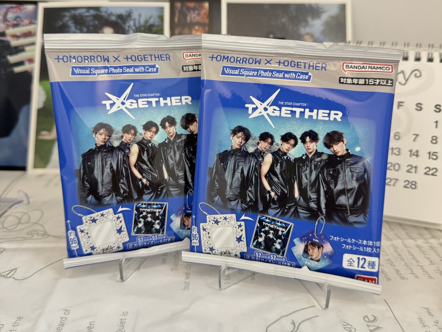 現貨 萬代 方形貼紙 卡套組 盲抽