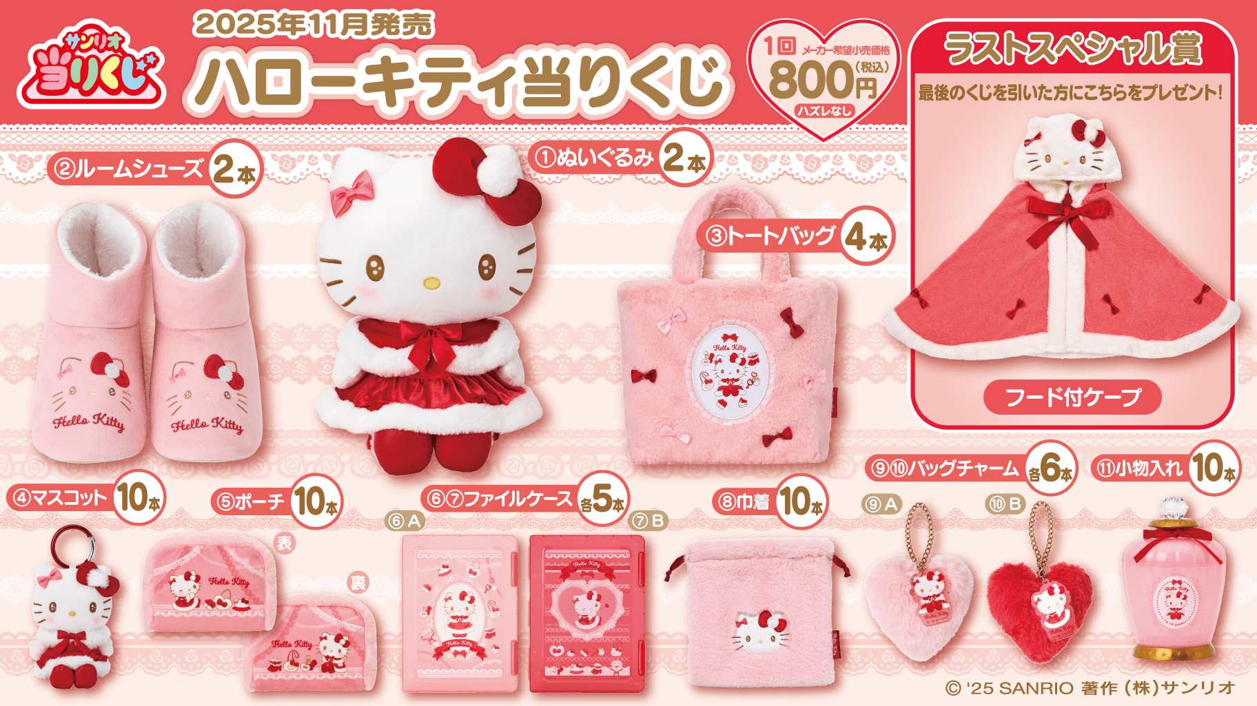 HelloKitty冬日限定毛絨一番賞