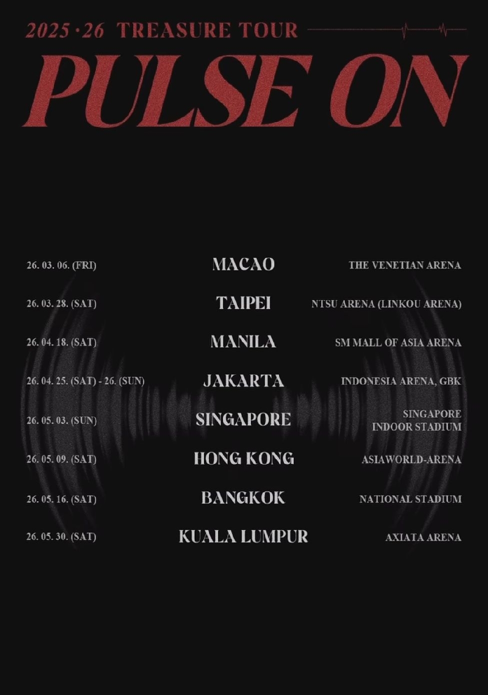 2025-26 TREASURE TOUR [PULSE ON] IN ASIA