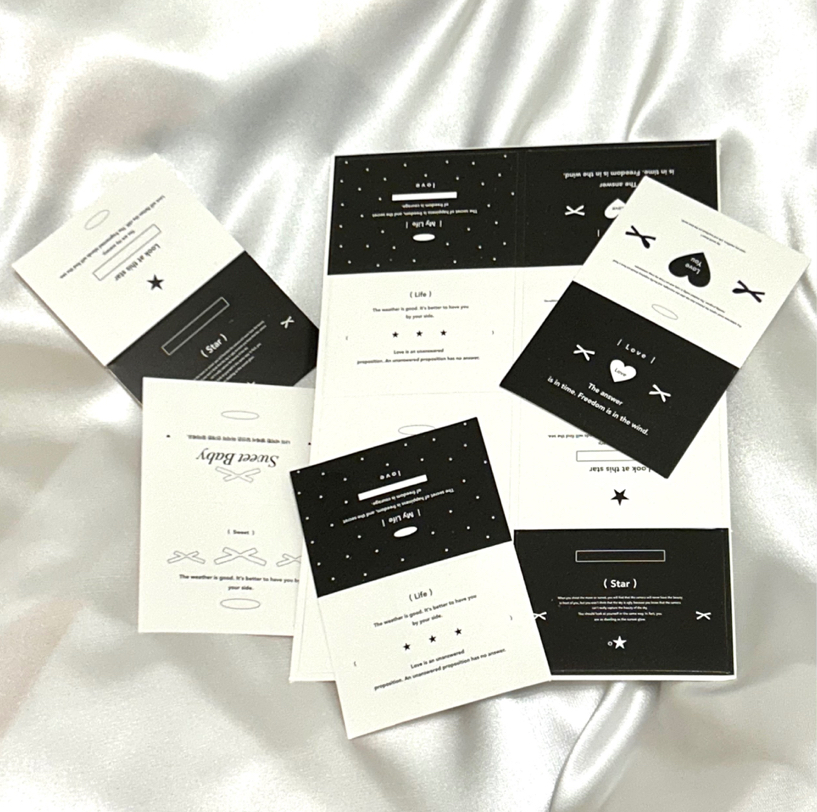 黑白卡頭（10*7） （8個）