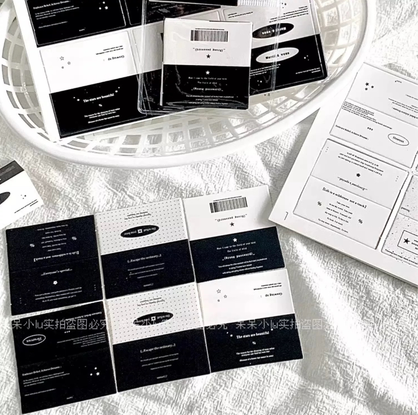 迷你黑白卡頭（6個） 