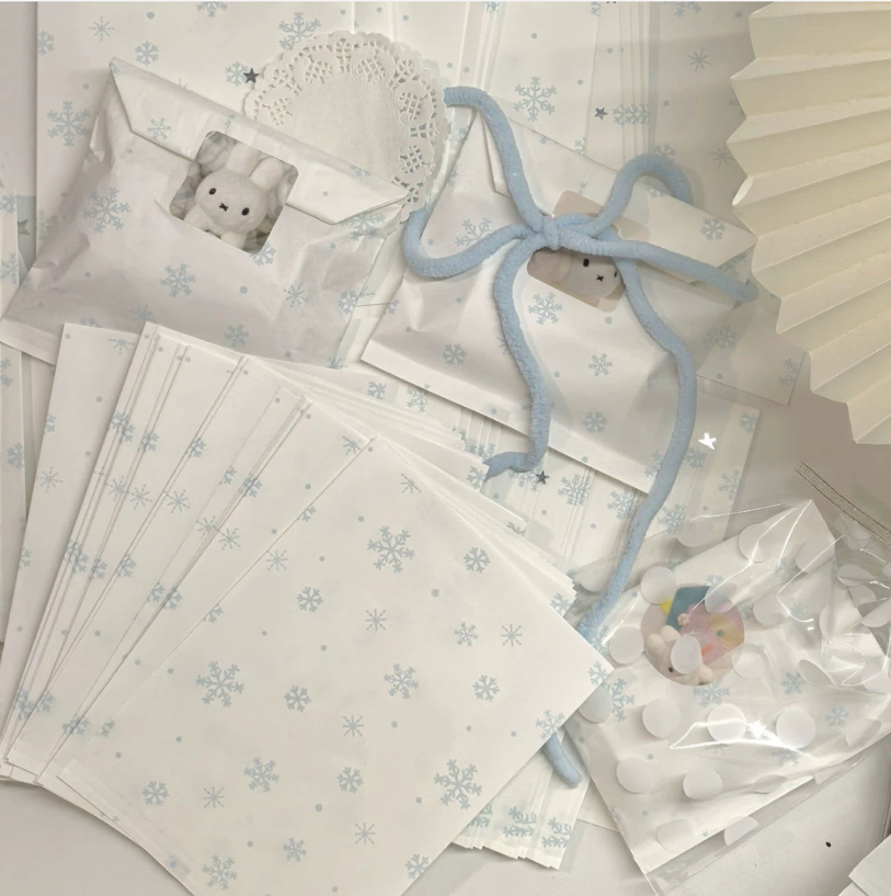 藍色雪花紙袋（10個）