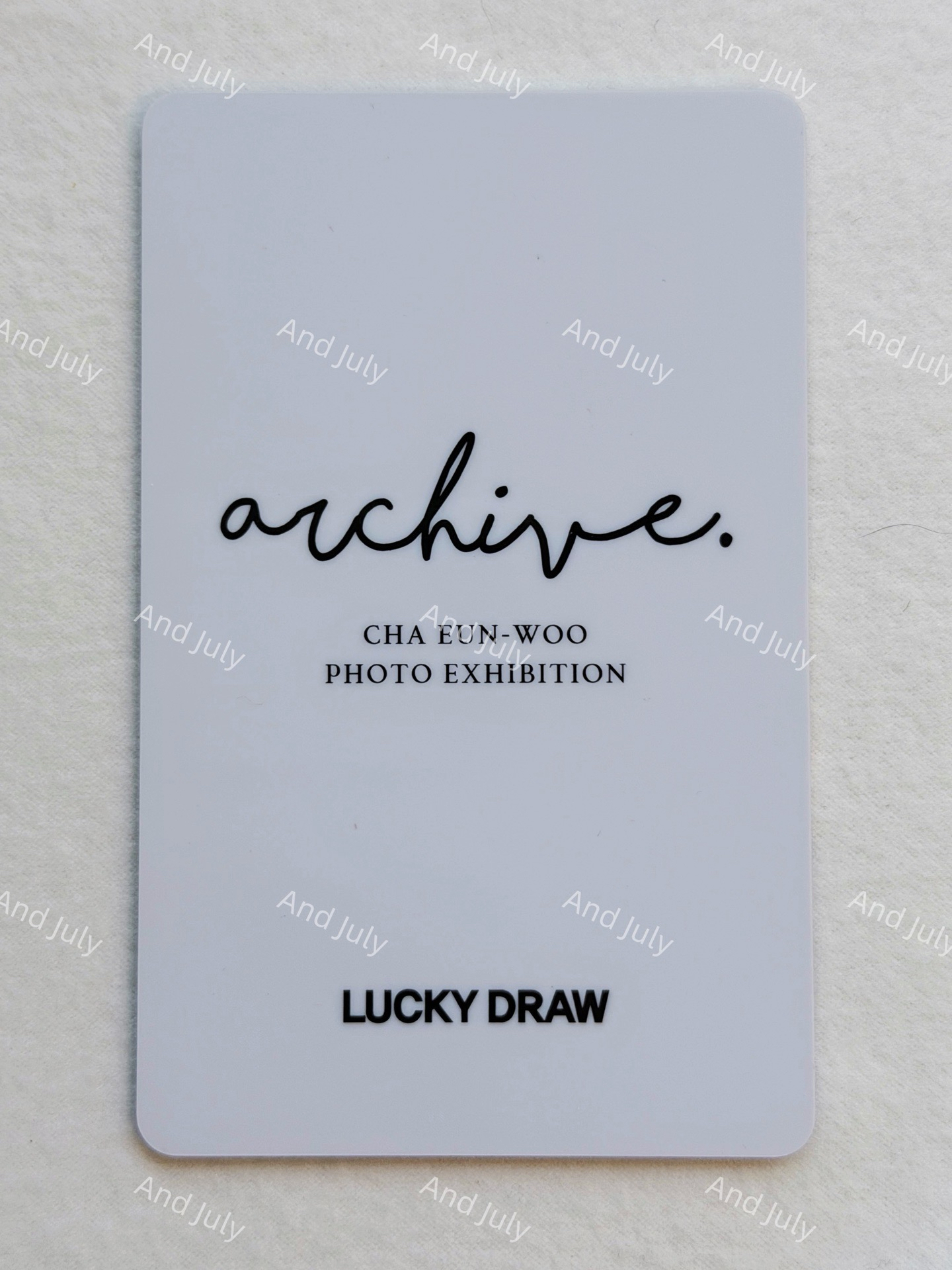 車銀優 ARCHIVE 攝影展 線下幸運卡