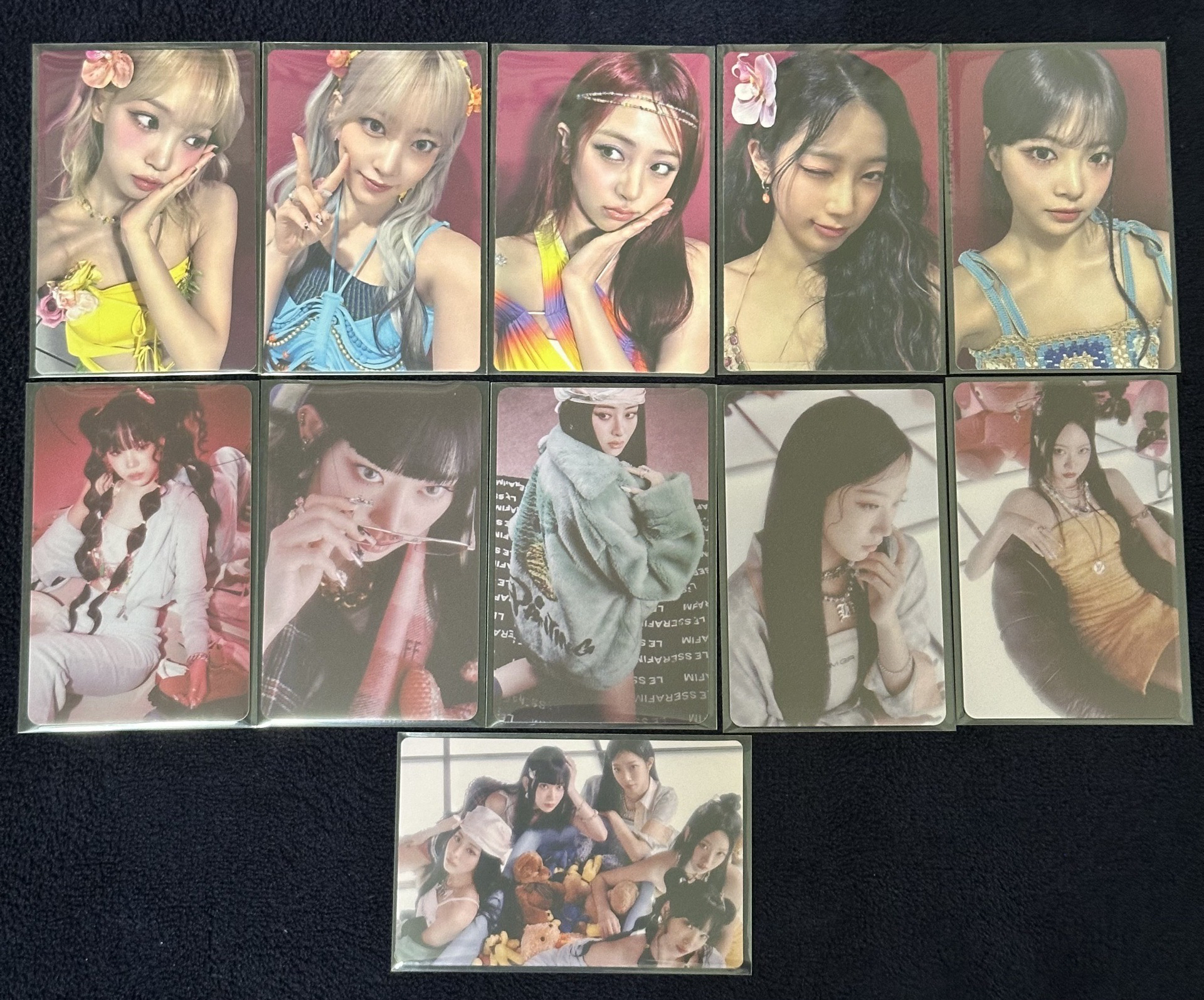 LESSERAFIM EASY QQ音樂 特典卡一套+團卡