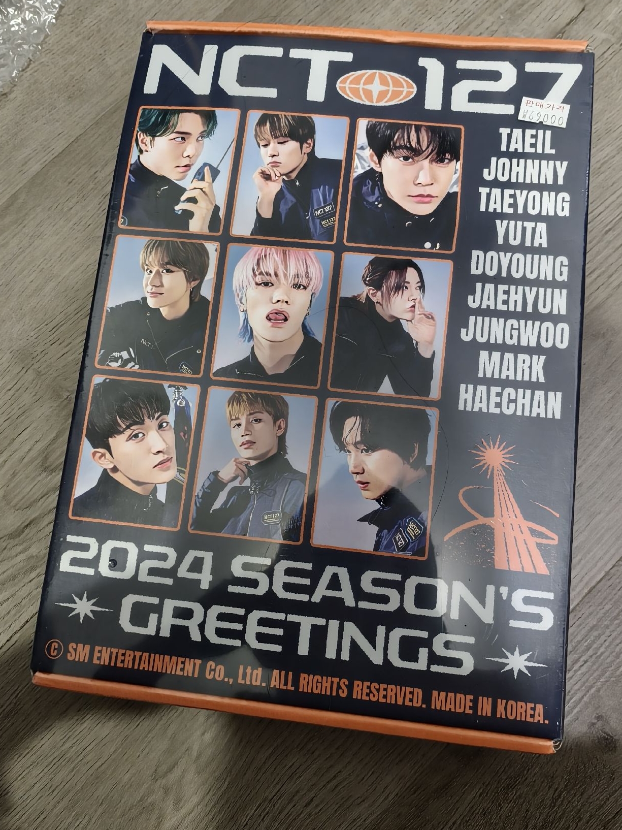 NCT 127年曆 未拆 附卡