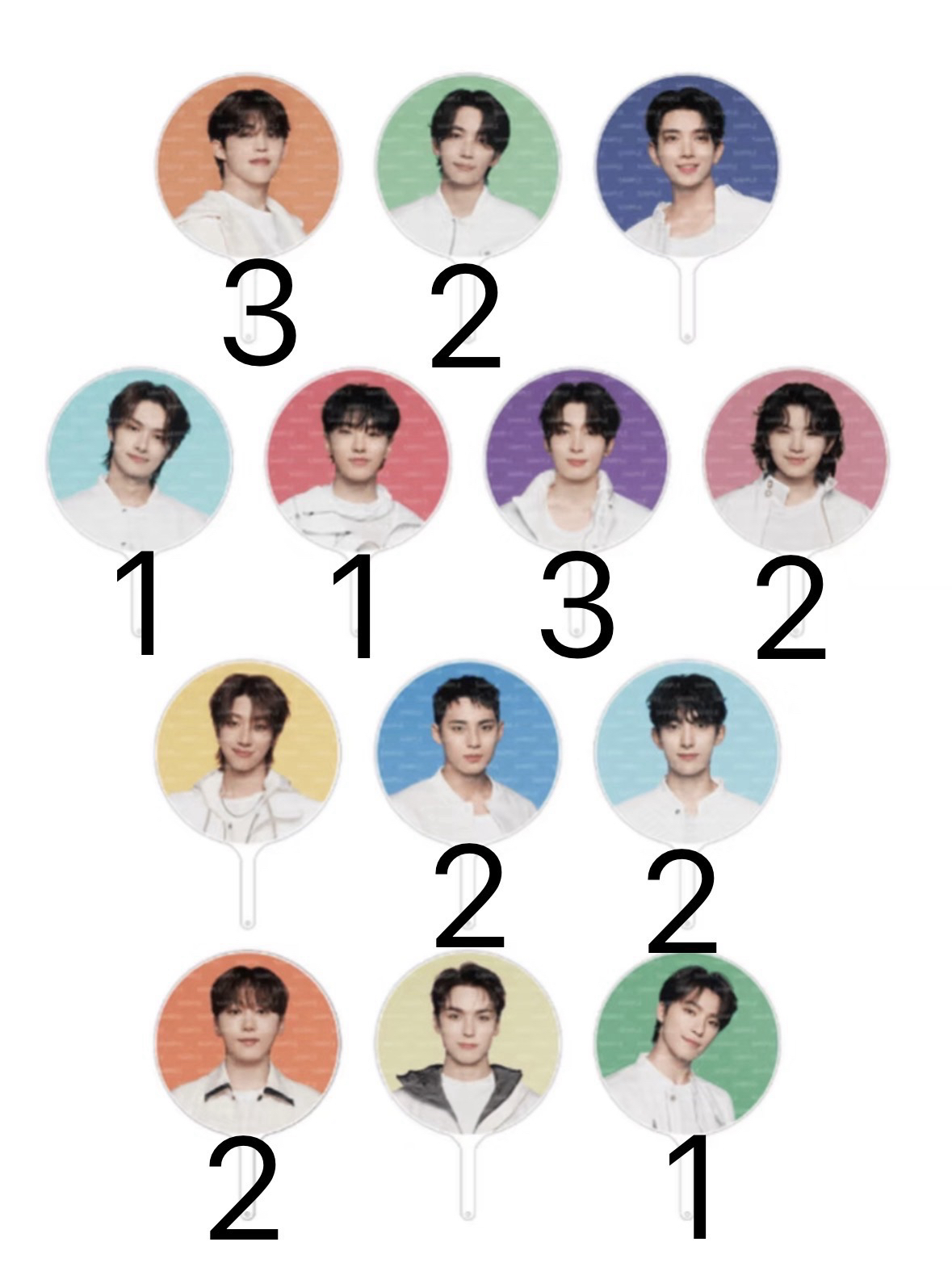 follow again彩色大扇盤