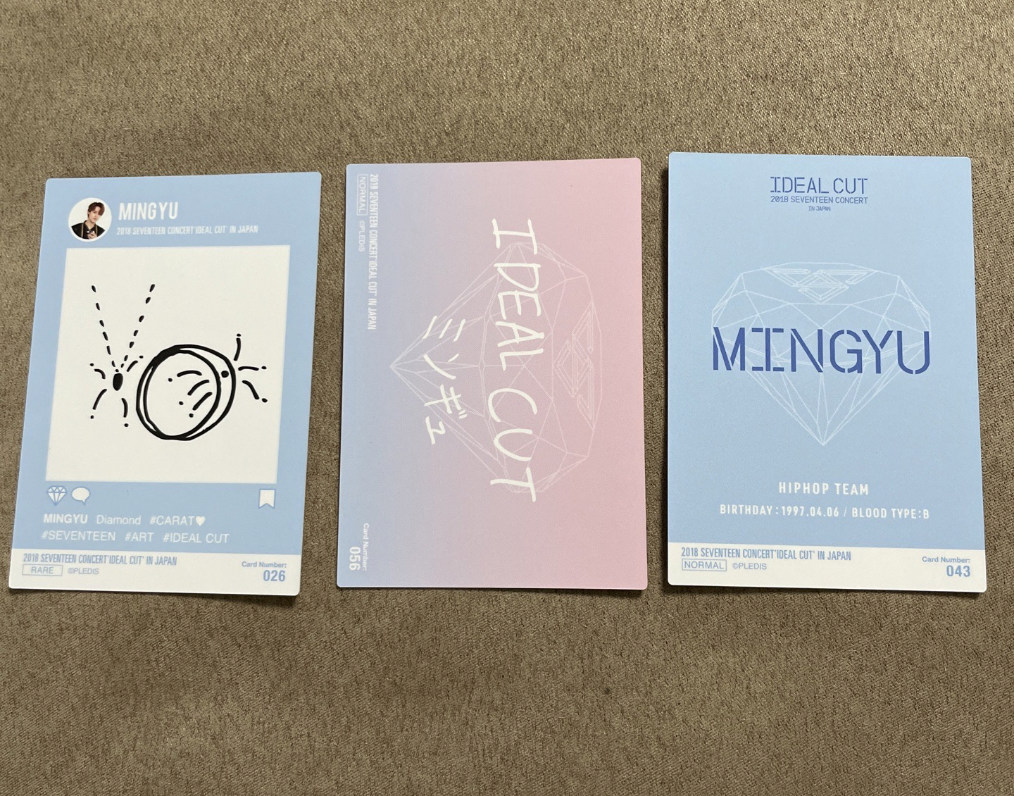 seventeen 2018珉奎日巡小卡