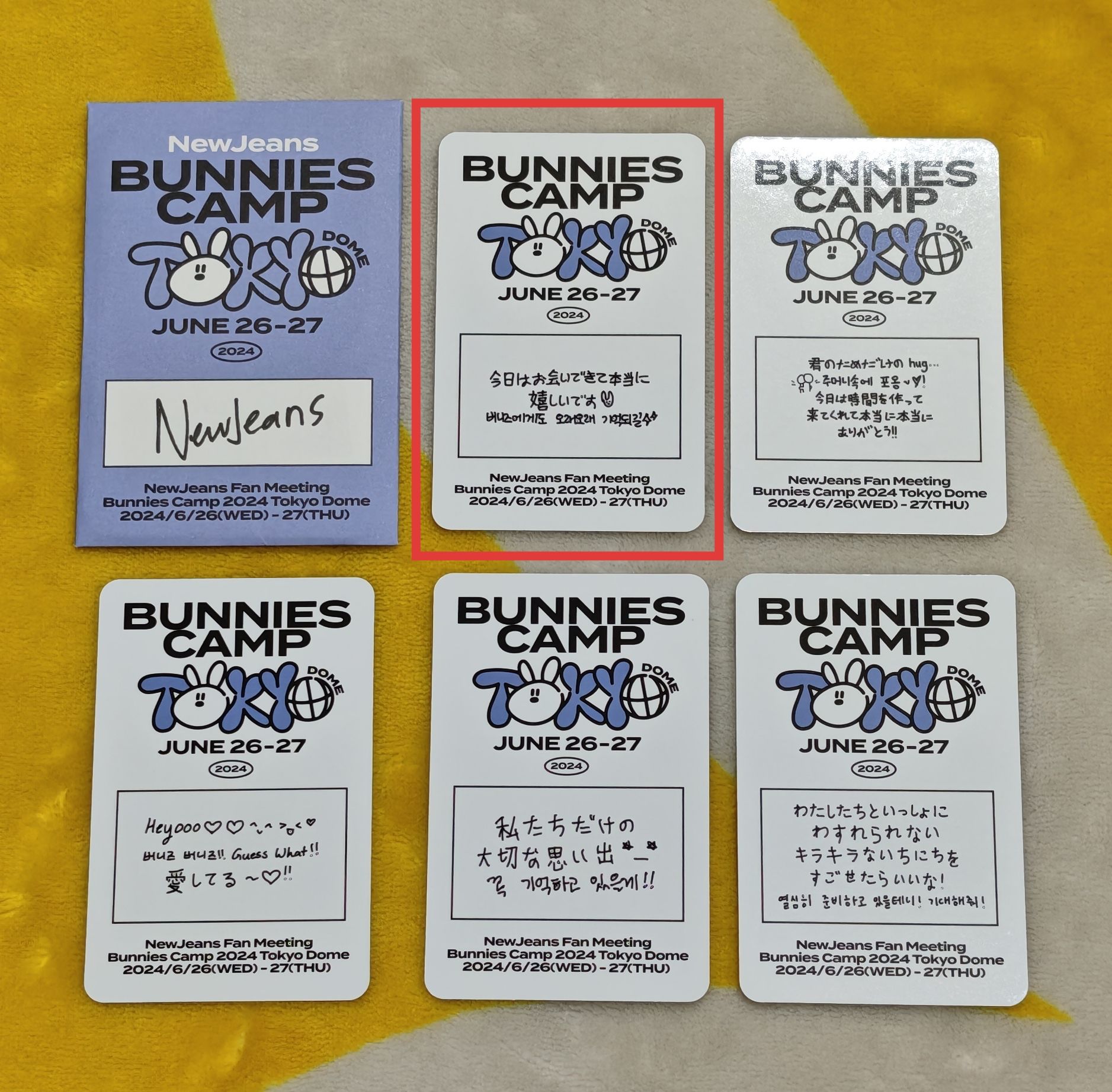 【Minji玟池】NewJeans 2024 東京巨蛋場 P席限定成員小卡(拆售)