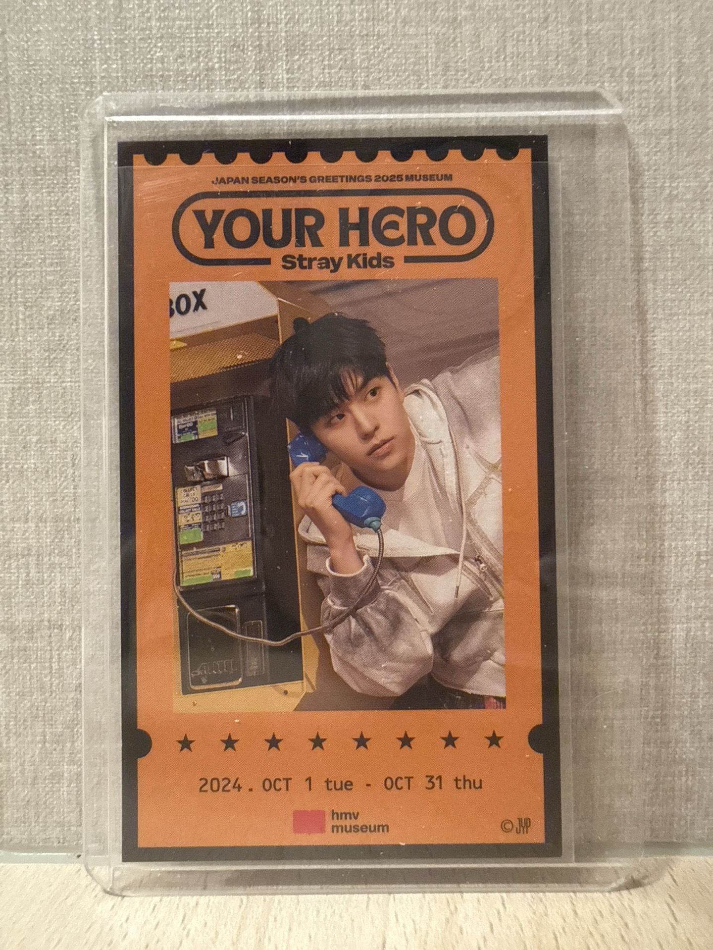 2025 日本年曆 YOUR HERO 快閃店入場卡 - 玟（橘版）