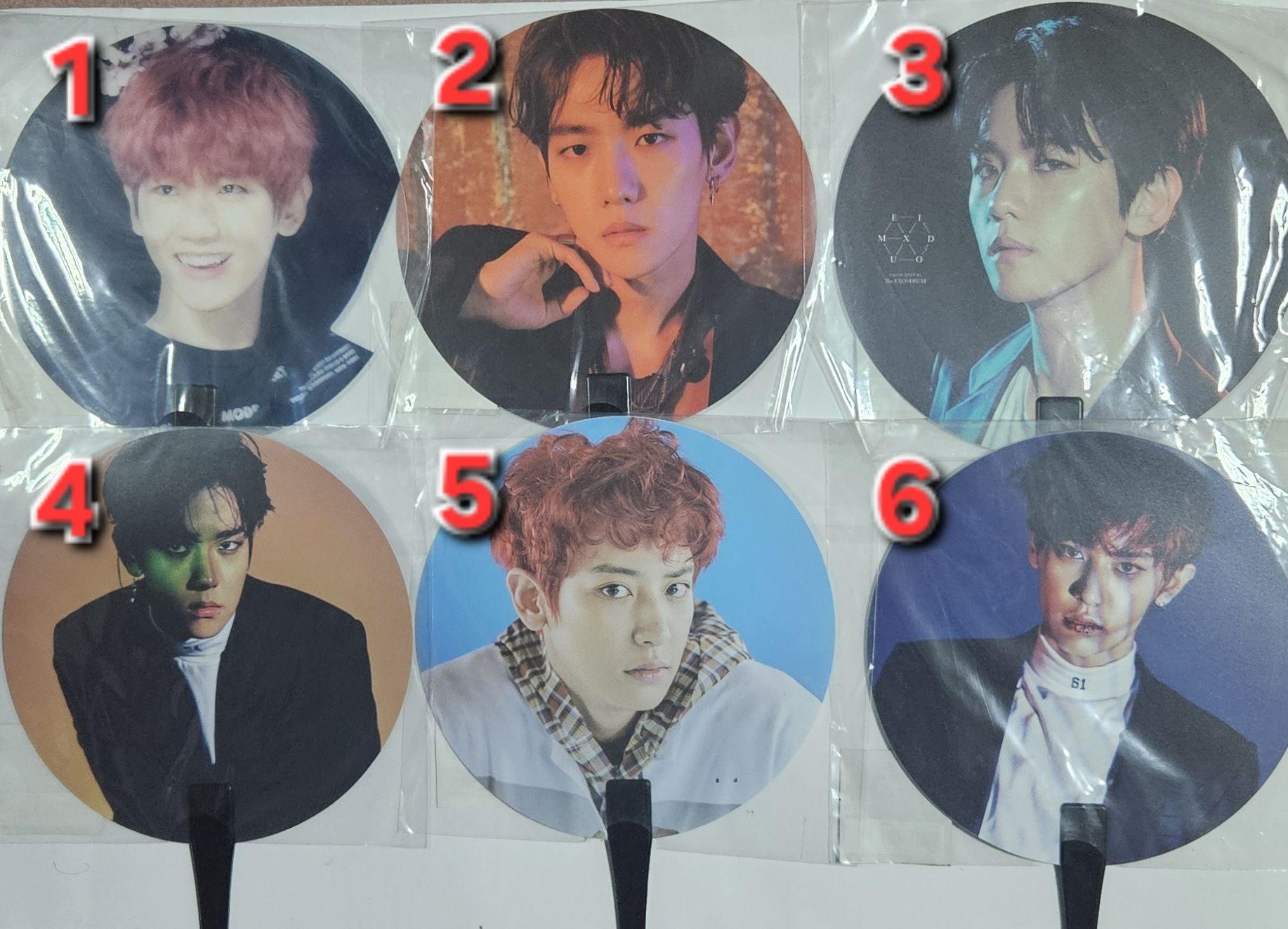 EXO 伯賢 燦烈 官方扇子