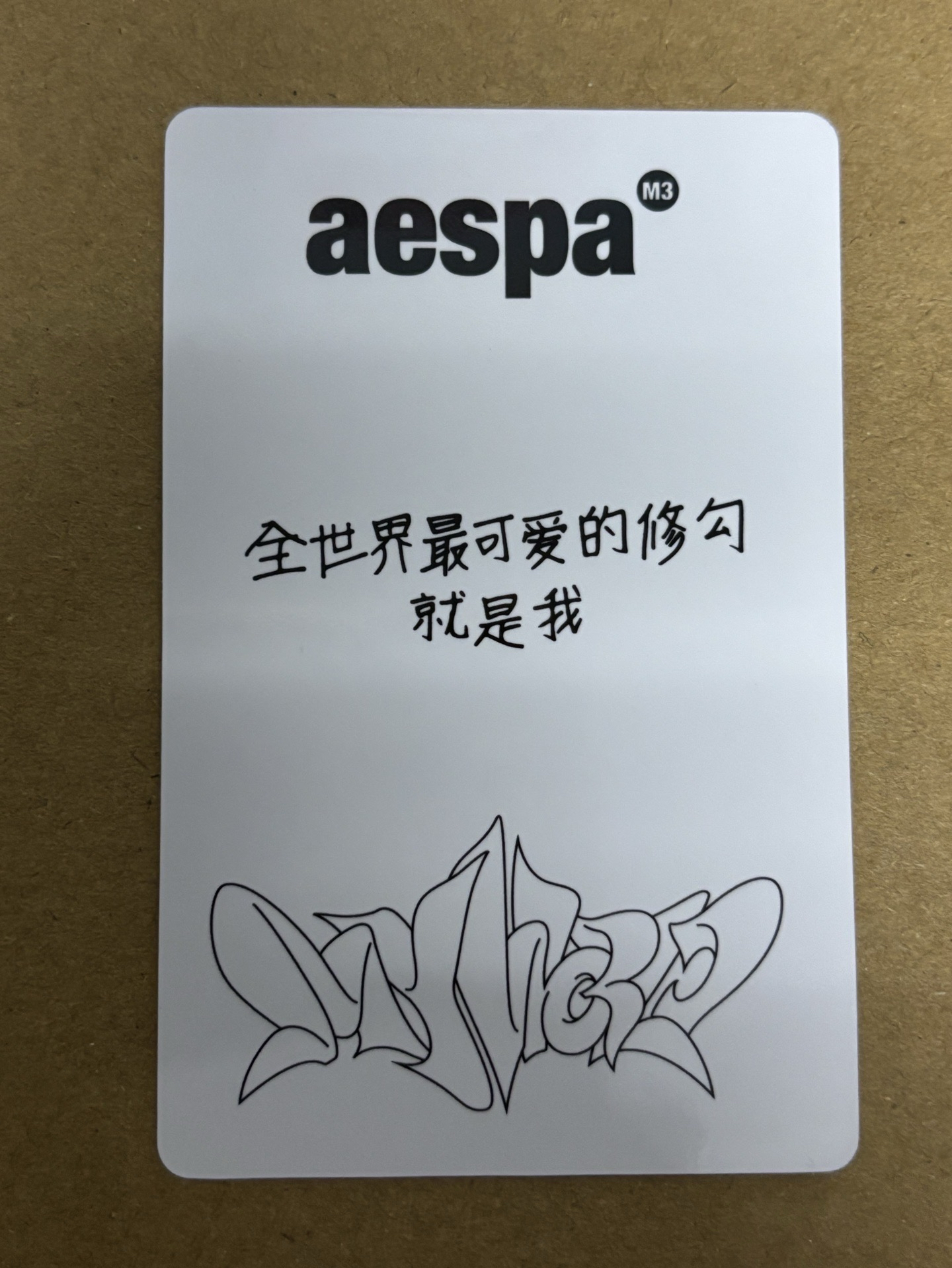 aespa Winter 冬天 MY WORLD yzy 特典卡 一直娛預售冬 冬-