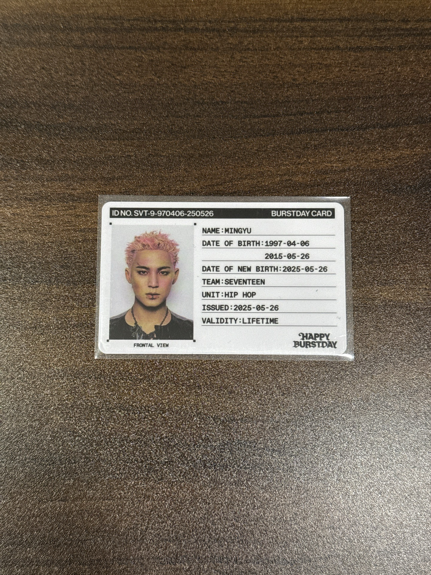 SEVENTEEN 珉奎 正五 專輯卡 ID卡