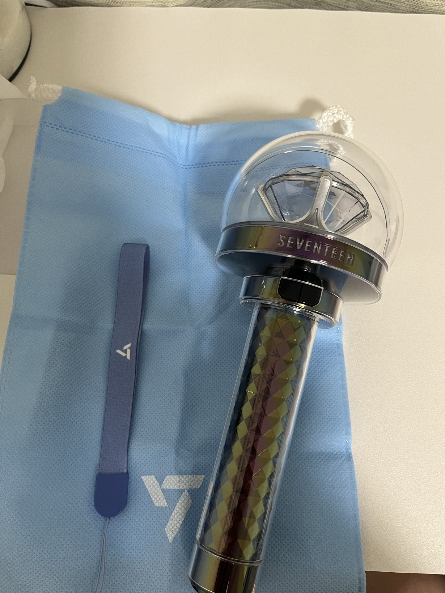 Seventeen手燈三代克拉棒（二手）+全新蹦蹦頭手燈鑰匙圈