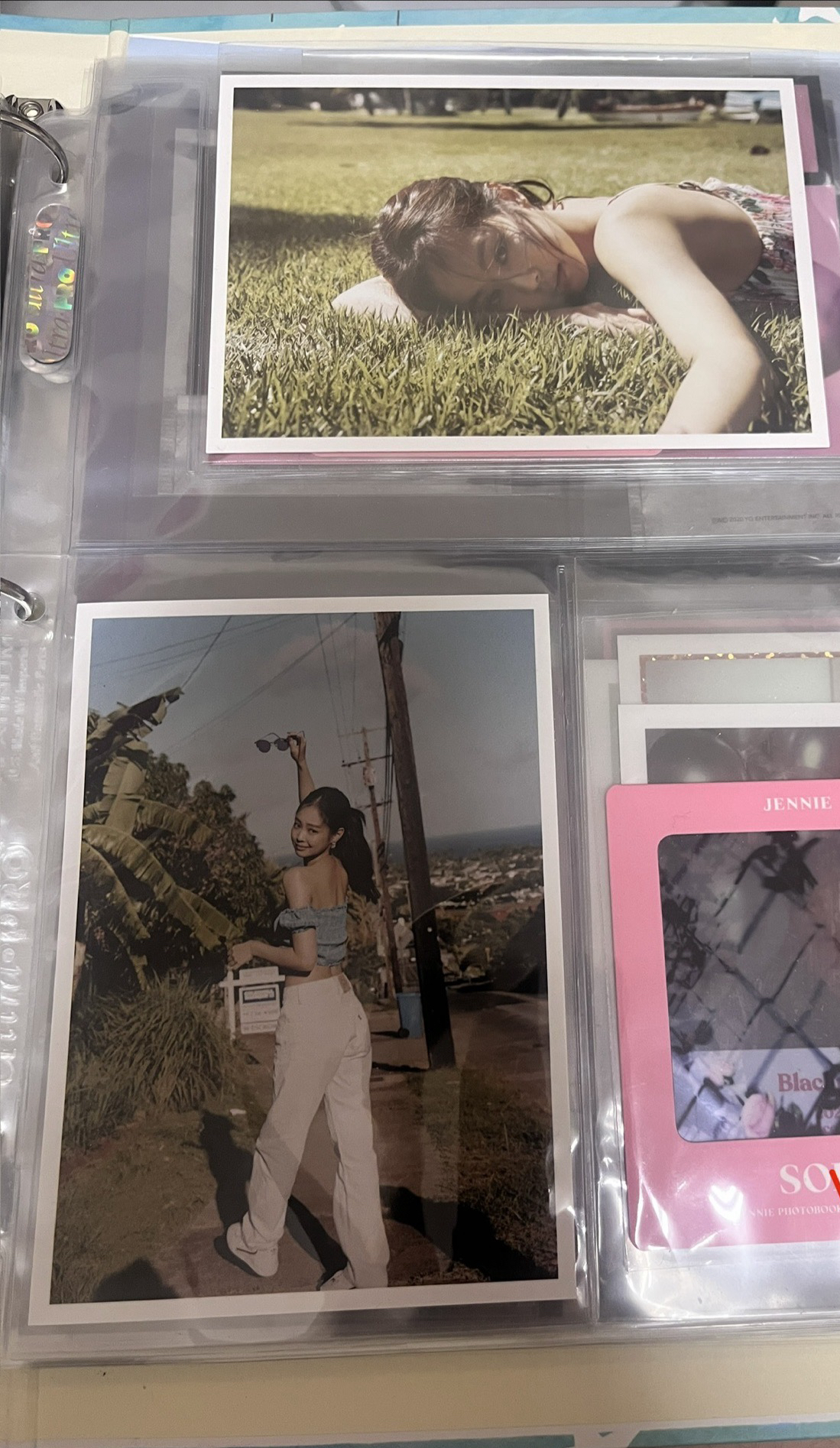 BLACKPINK JENNIE 2019夏日日記 明信片 白版+粉版 多帶5