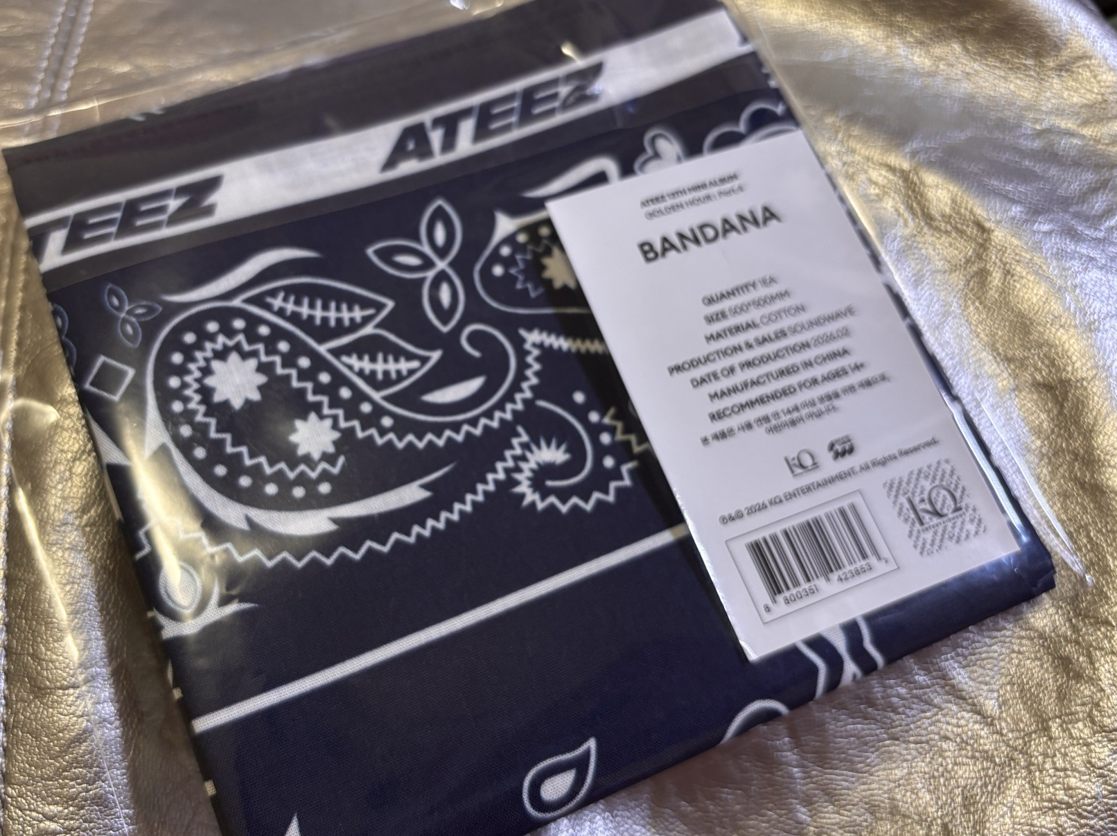 ATEEZ/快閃 腎上腺素方巾 僅一條