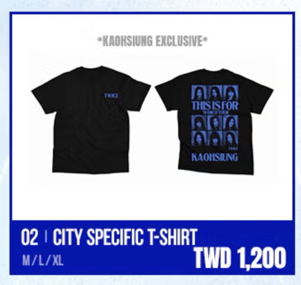 TWICE THIS IS FOR高雄城市限定T恤 M號