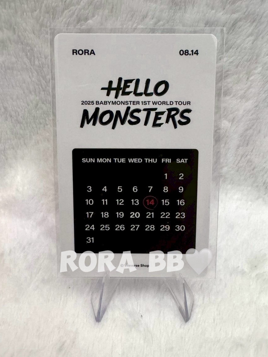 🩵BABYMONSTER RORA 世巡wvs展會 生日卡