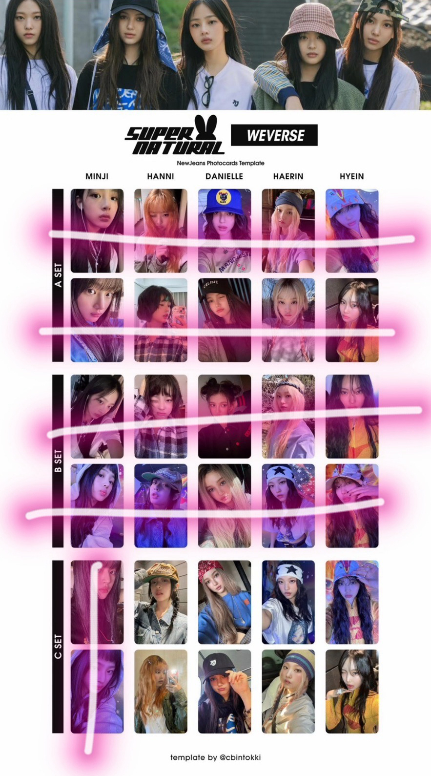 NewJeans Supernatural 專輯小卡