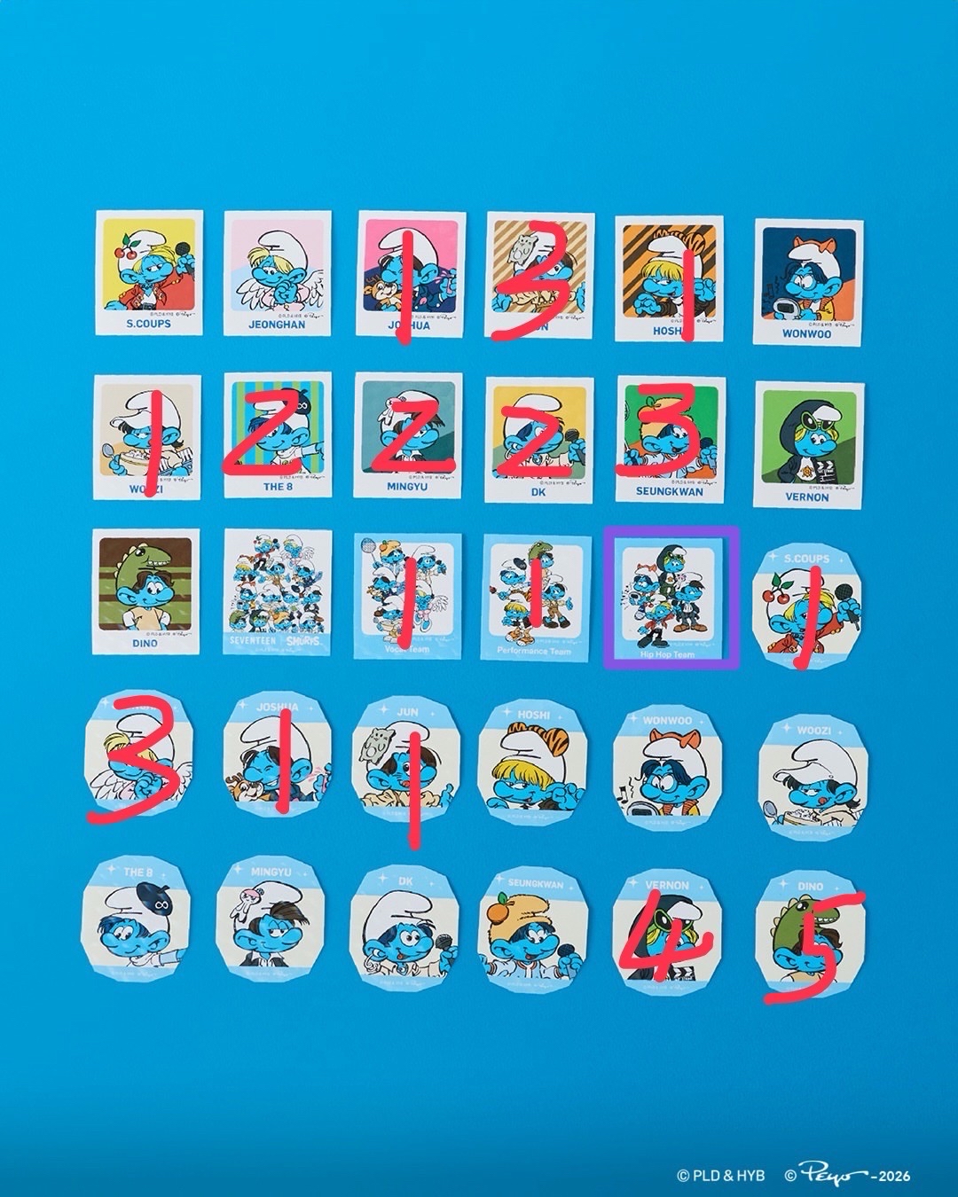 seventeen 藍色小精靈貼紙