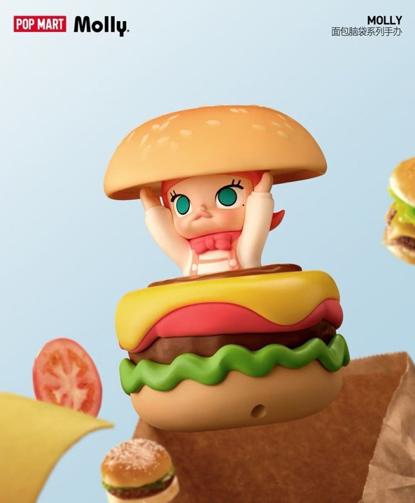 Popmart Molly 麵包腦袋 漢堡