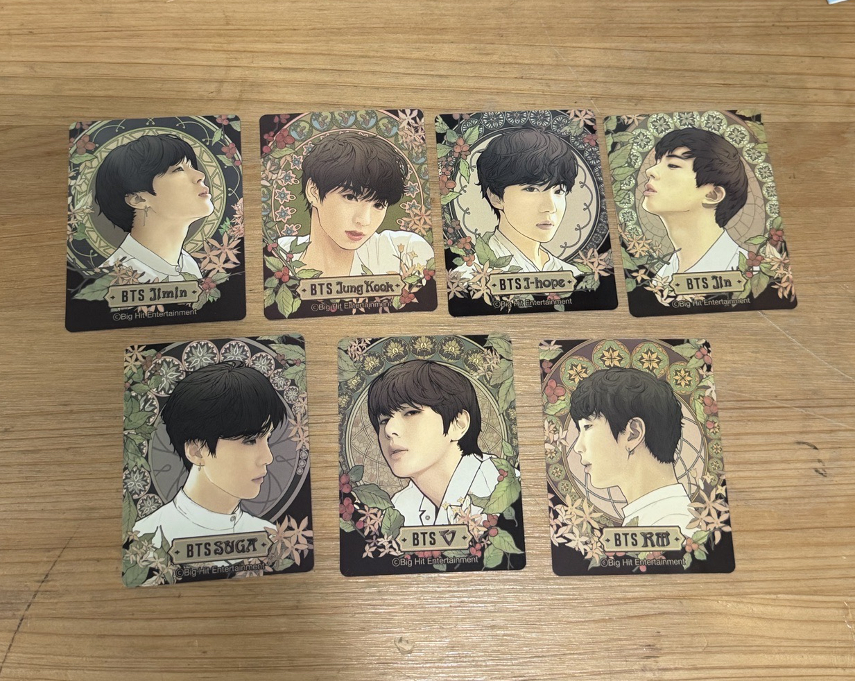 BTS 2020 冷萃黑咖啡 限量 插畫收藏卡 貼紙 