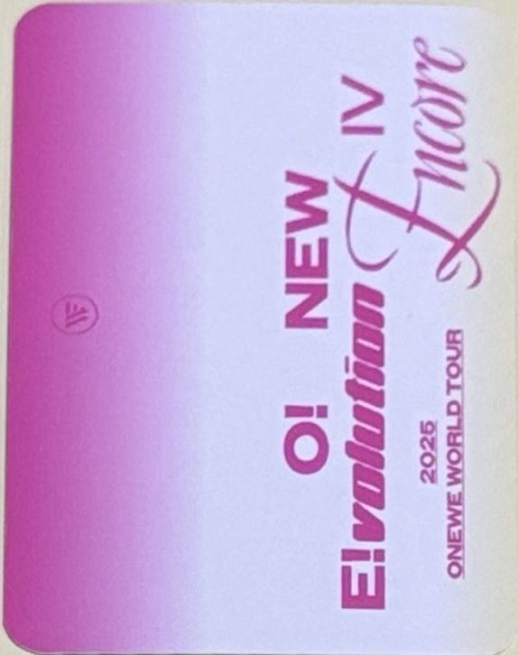 孫東明 DONGMEONG ONEWE演唱會入場卡