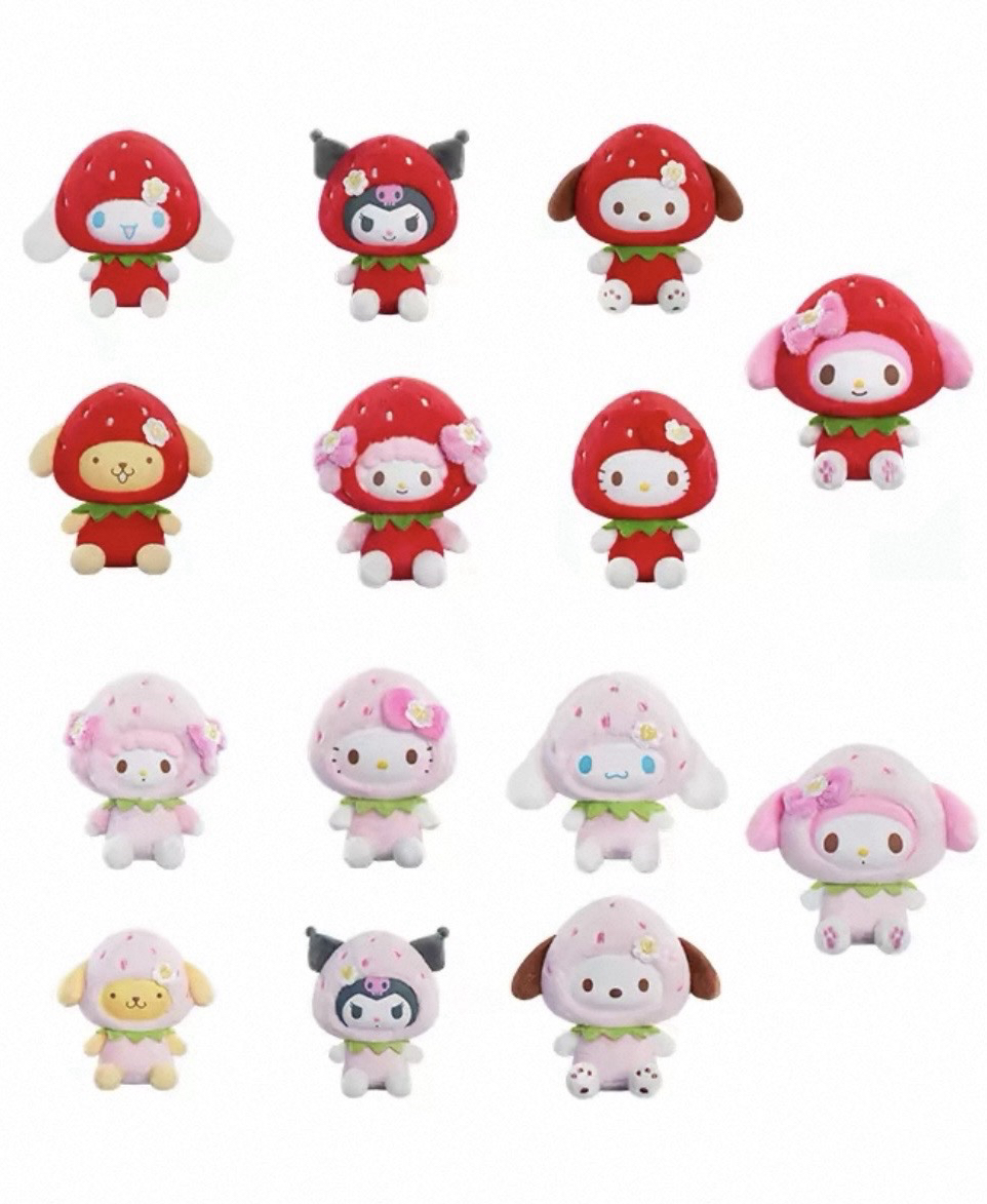 草莓甜甜毛絨盲盒吊飾