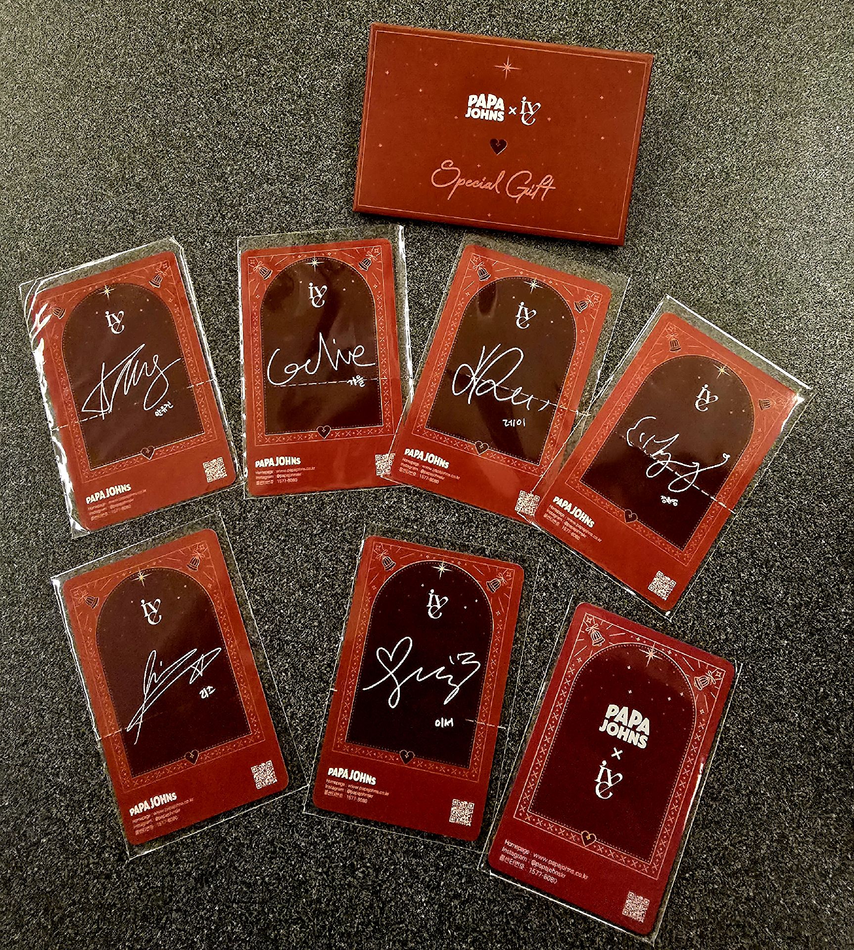 IVE×Papa Johns聯名小卡全套 官方周邊