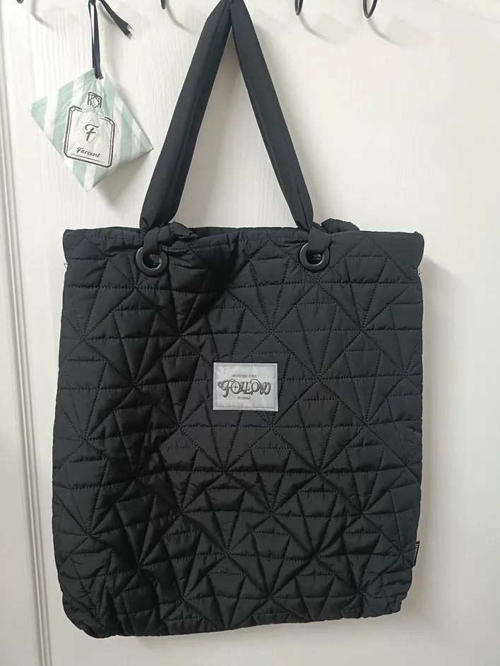 follow japan 黑色托特包 