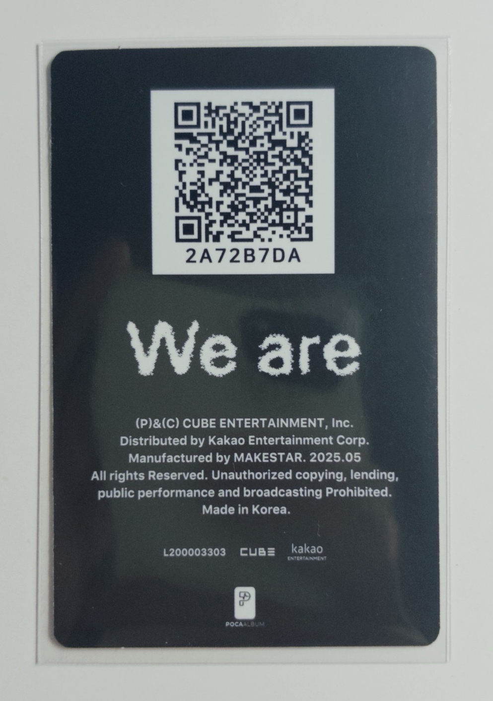 We are 專輯卡 poca ver. QR卡 琦